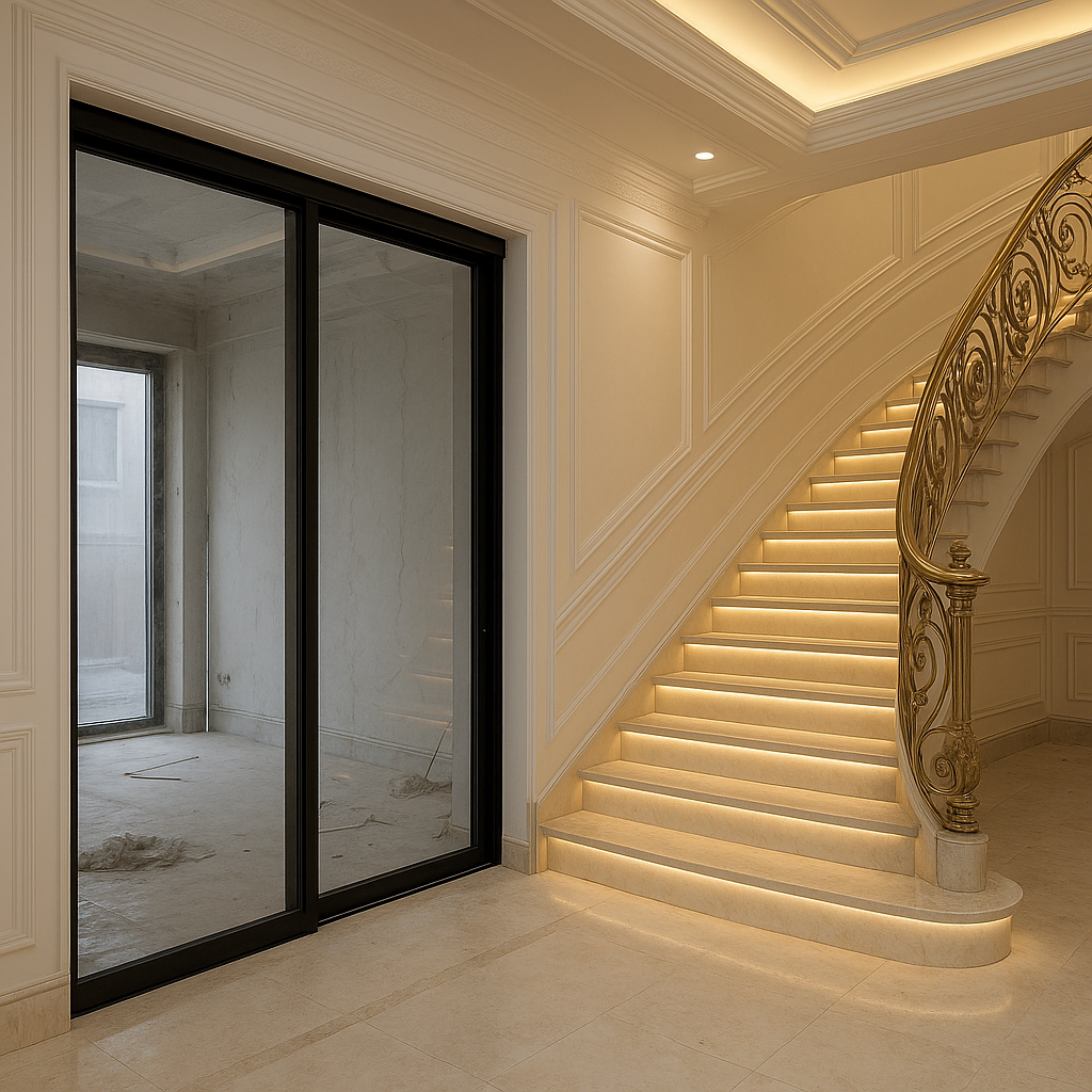 مشروع تركيب باب سحب وتصميم - مشروع ديكور في المنطقة الشرقية لدى بو…