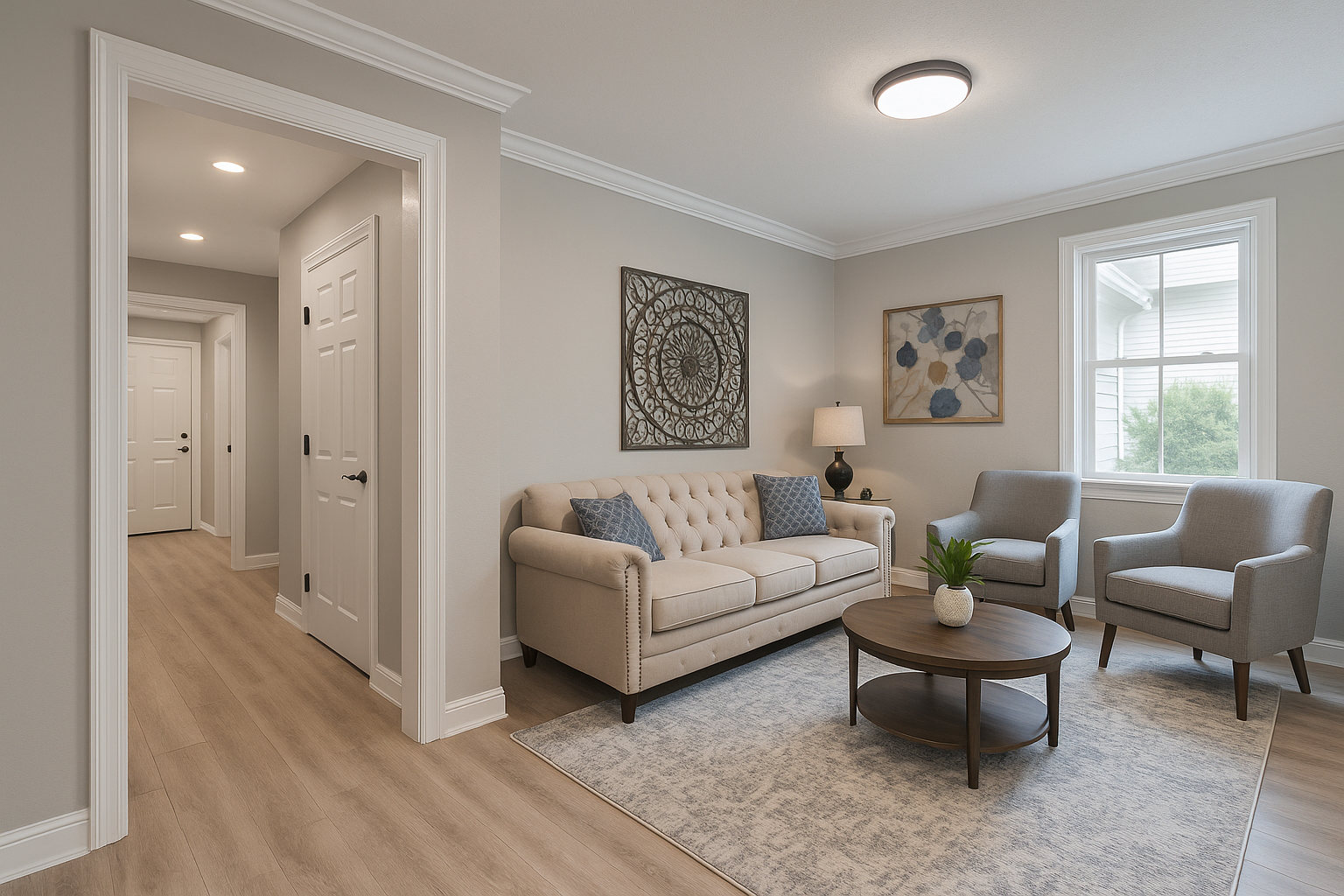 ترميم داخلي شامل لمنزل: دهانات - مشروع ترميم وصيانة في المنطقة الش…