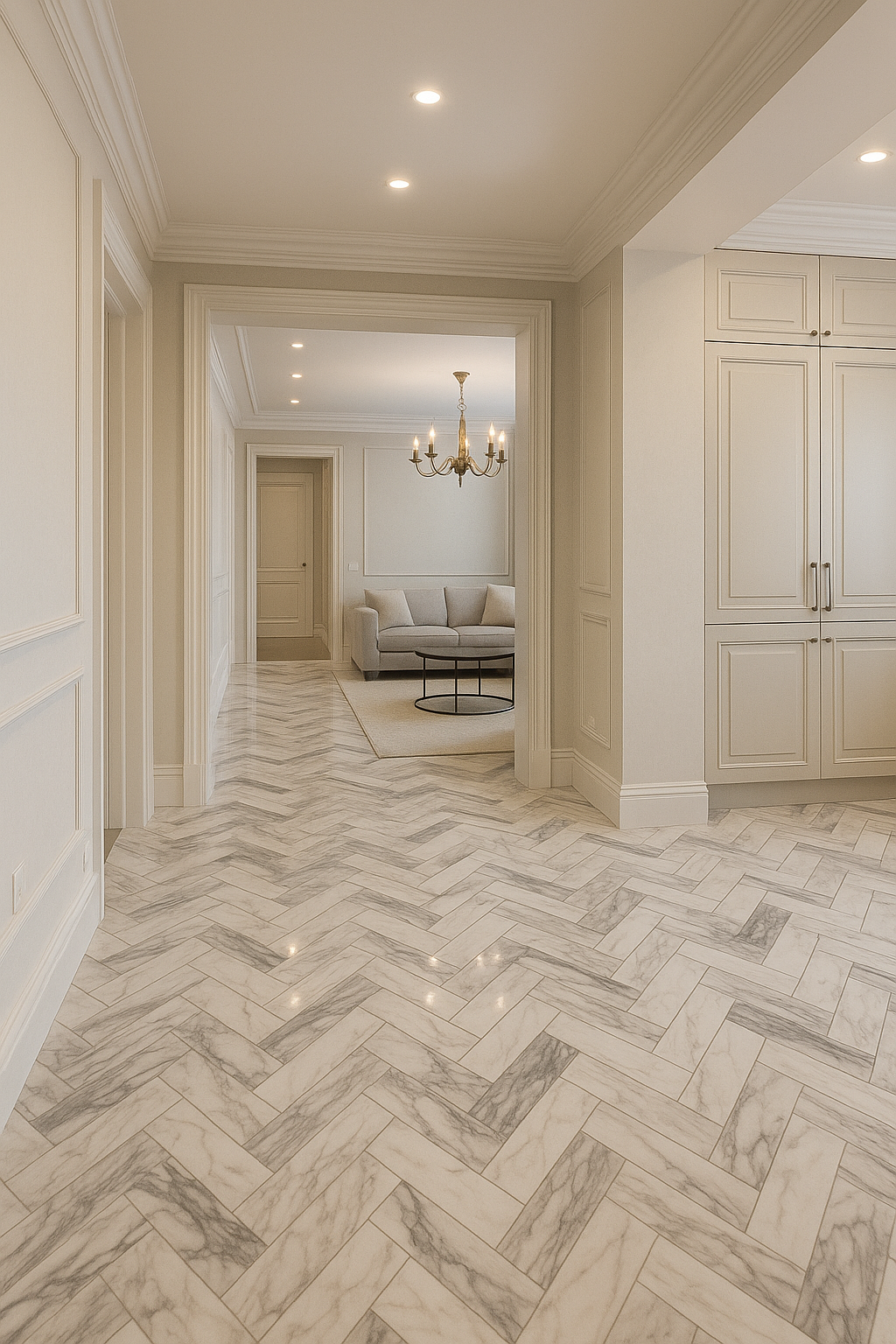 تشطيب راقي لشقة مع تبليط - مشروع تشطيب في المنطقة الغربية لدى بواب…