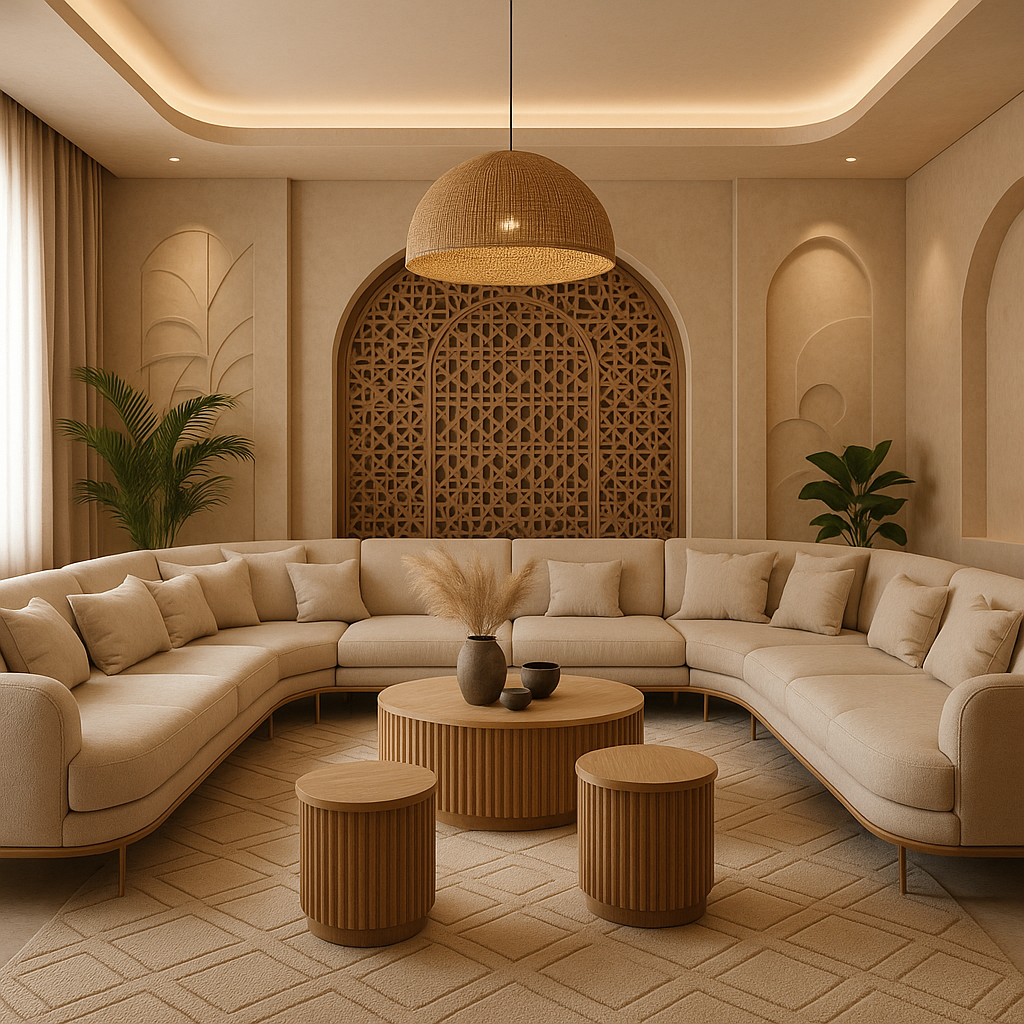 تصميم ديكور مبتكر لغرفة مجلس - مشروع ديكور في المنطقة الشرقية لدى…