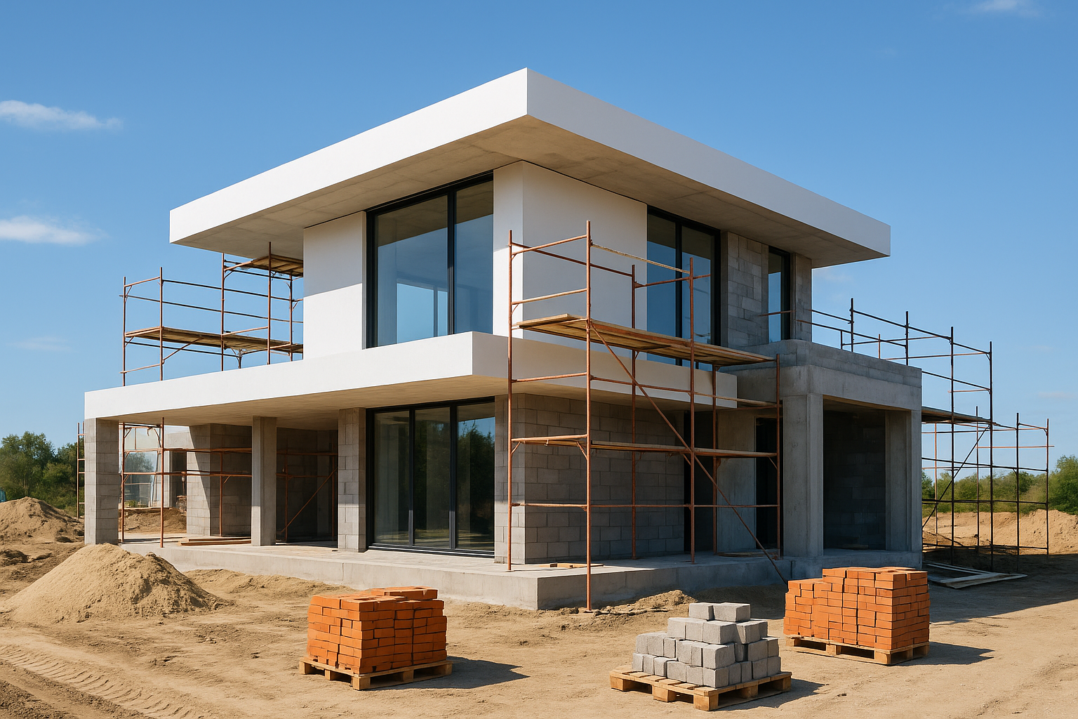 مشروع بناء فيلا جديدة بالمواد: - مشروع بناء جديد في المنطقة الشرقي…