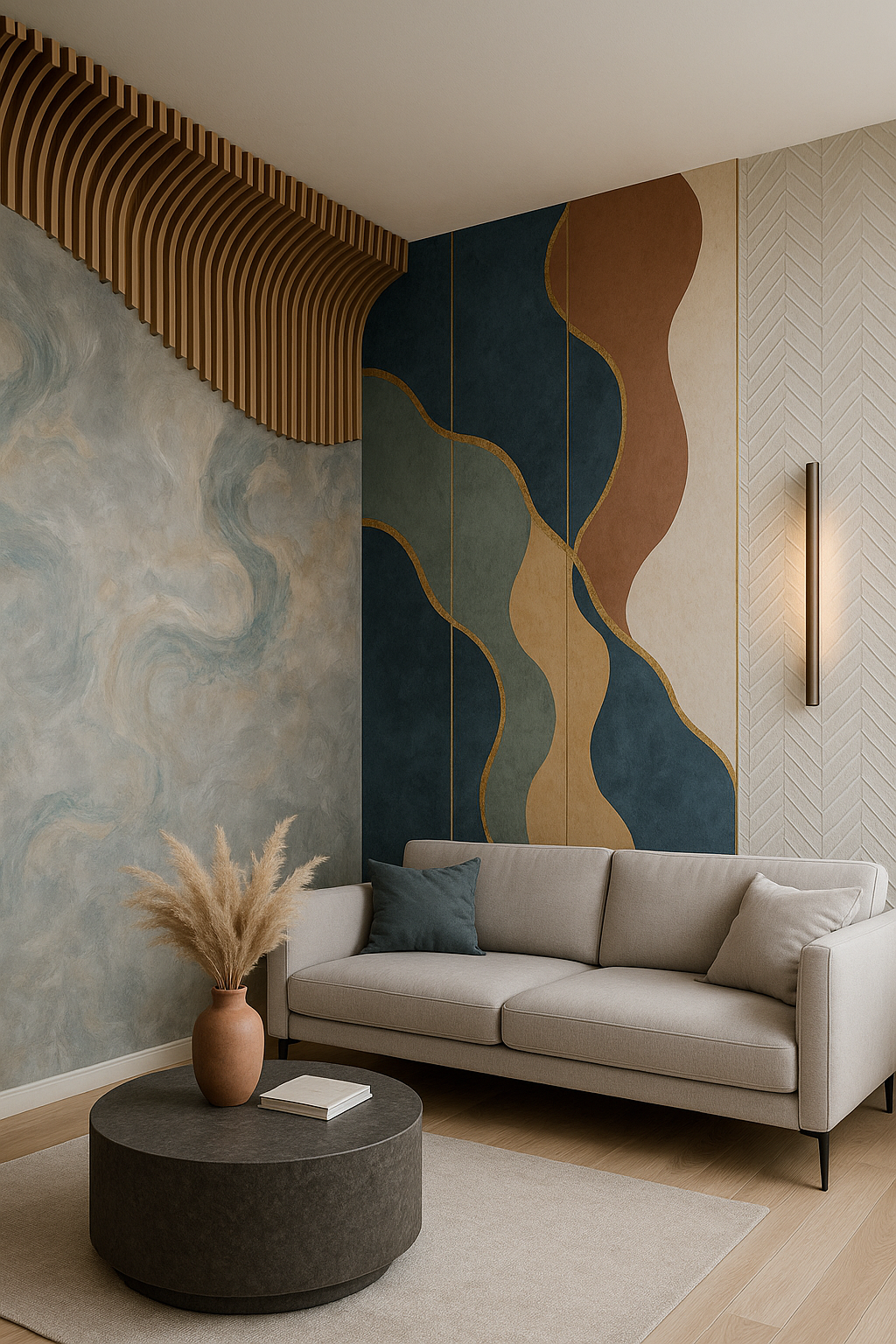 تصميم وتزيين الجدران الداخلية بأحدث - مشروع ديكور في المنطقة الغر…