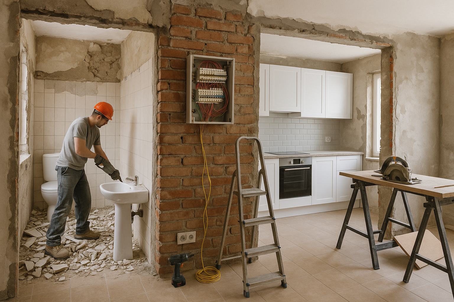 مشروع تجديد شامل لشقة: ترميم - مشروع ترميم وصيانة في المنطقة الوسط…