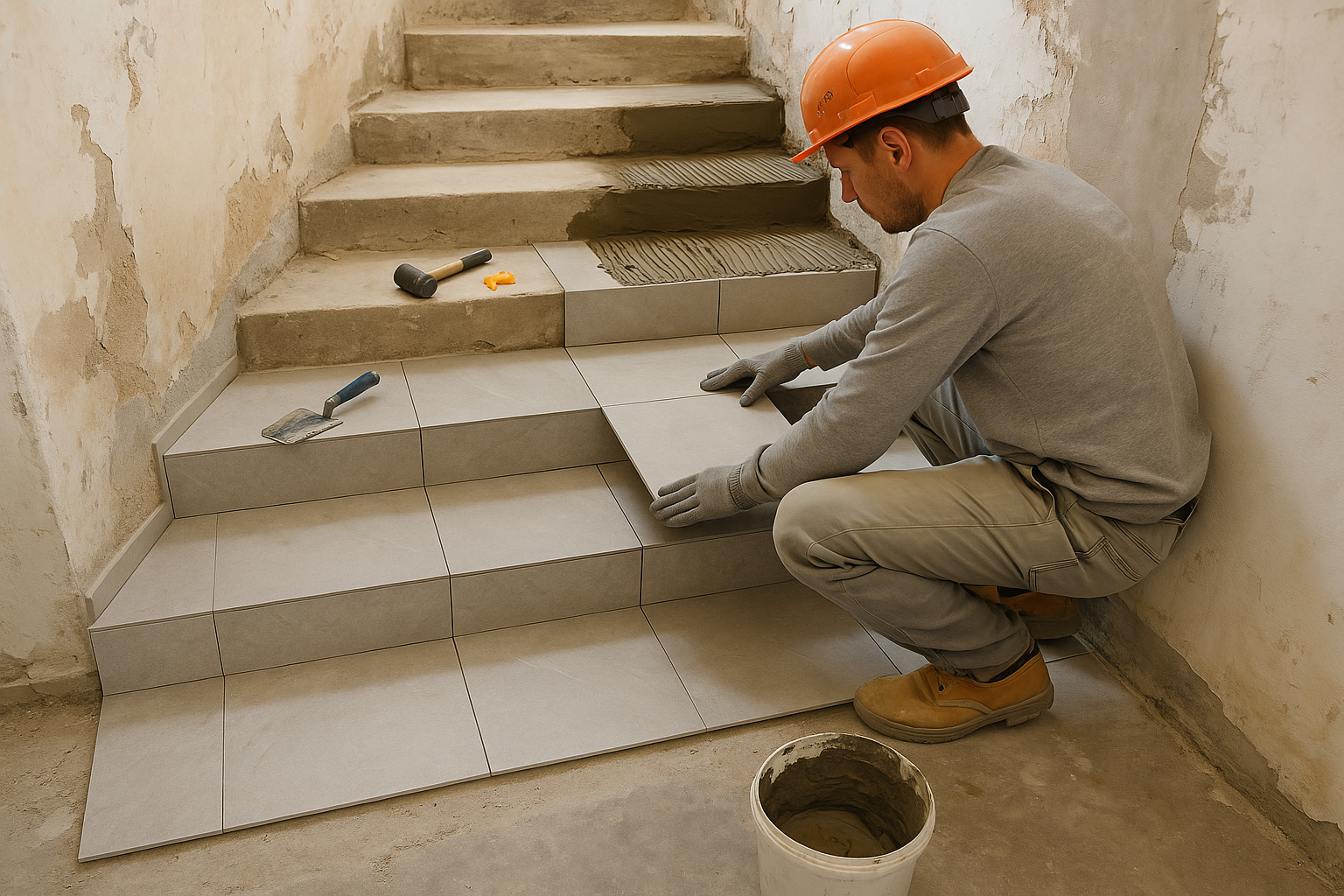 "تركيب درج بورسلان لمشروع ترميم - مشروع ترميم وصيانة في المنطقة ال…