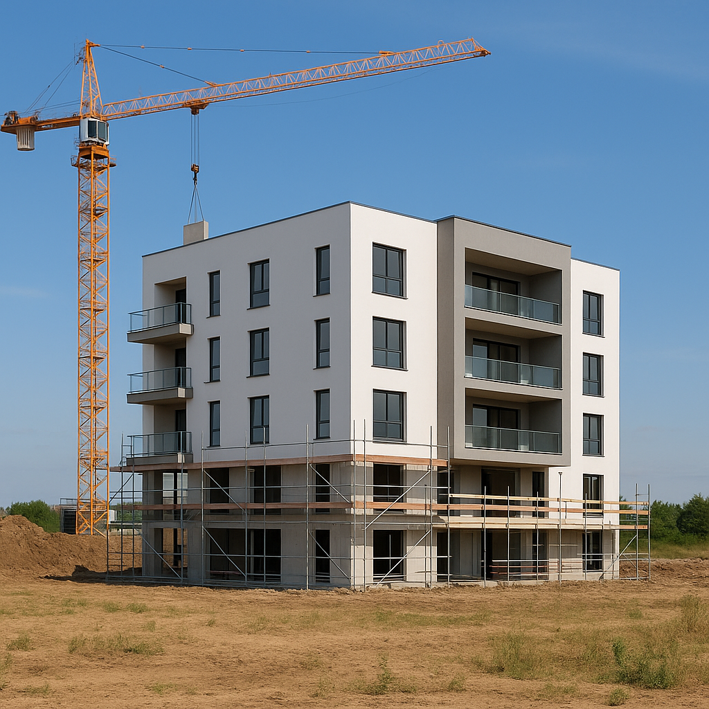 "بناء حديث على قطعة أرض - مشروع بناء جديد في المنطقة الغربية لدى بو…