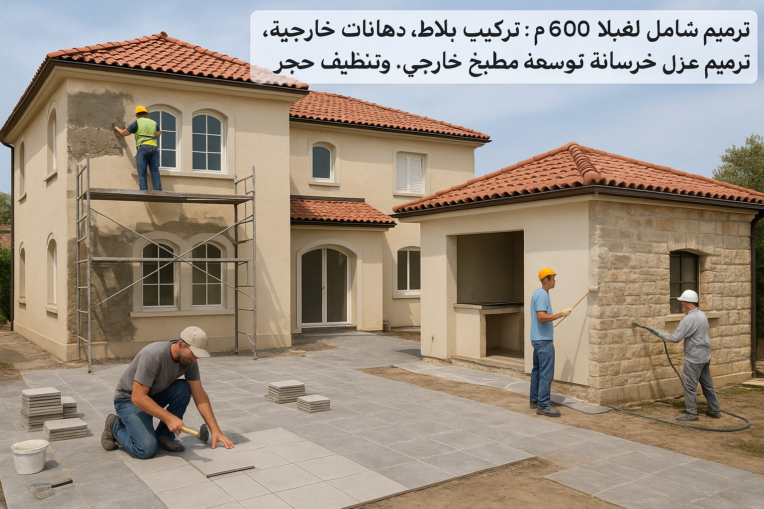 ترميم شامل لفيلا ٦٠٠م: تركيب - مشروع ترميم وصيانة في المنطقة الشرق…