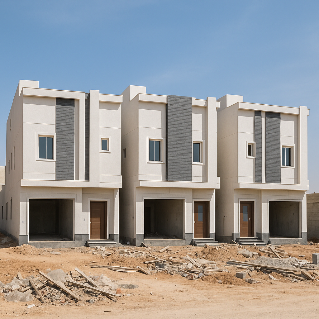 مشروع بناء ثلاث دبلكسات على - مشروع بناء جديد في المنطقة الوسطى لد…