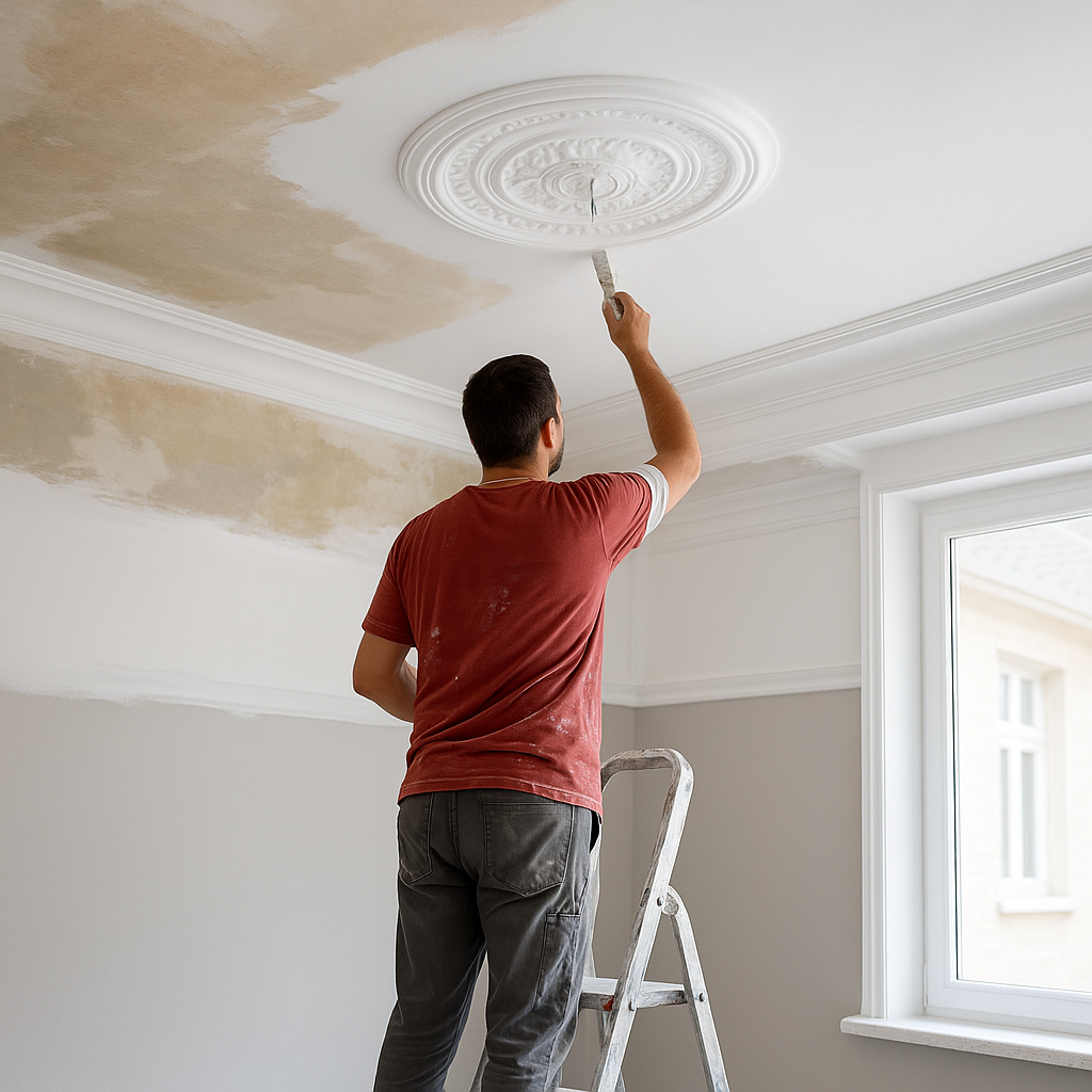 ترميم وتجديد الدهانات والجبس لسقف - مشروع ترميم وصيانة في المنطقة…