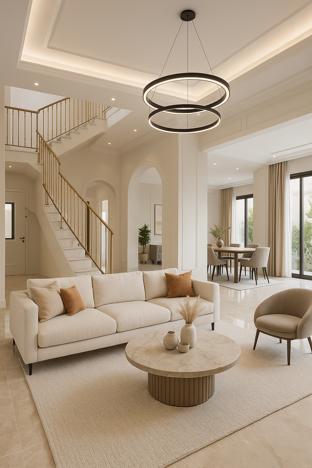 ديكور داخلي متكامل لفلة سكنية - مشروع ديكور في المنطقة الوسطى لدى…