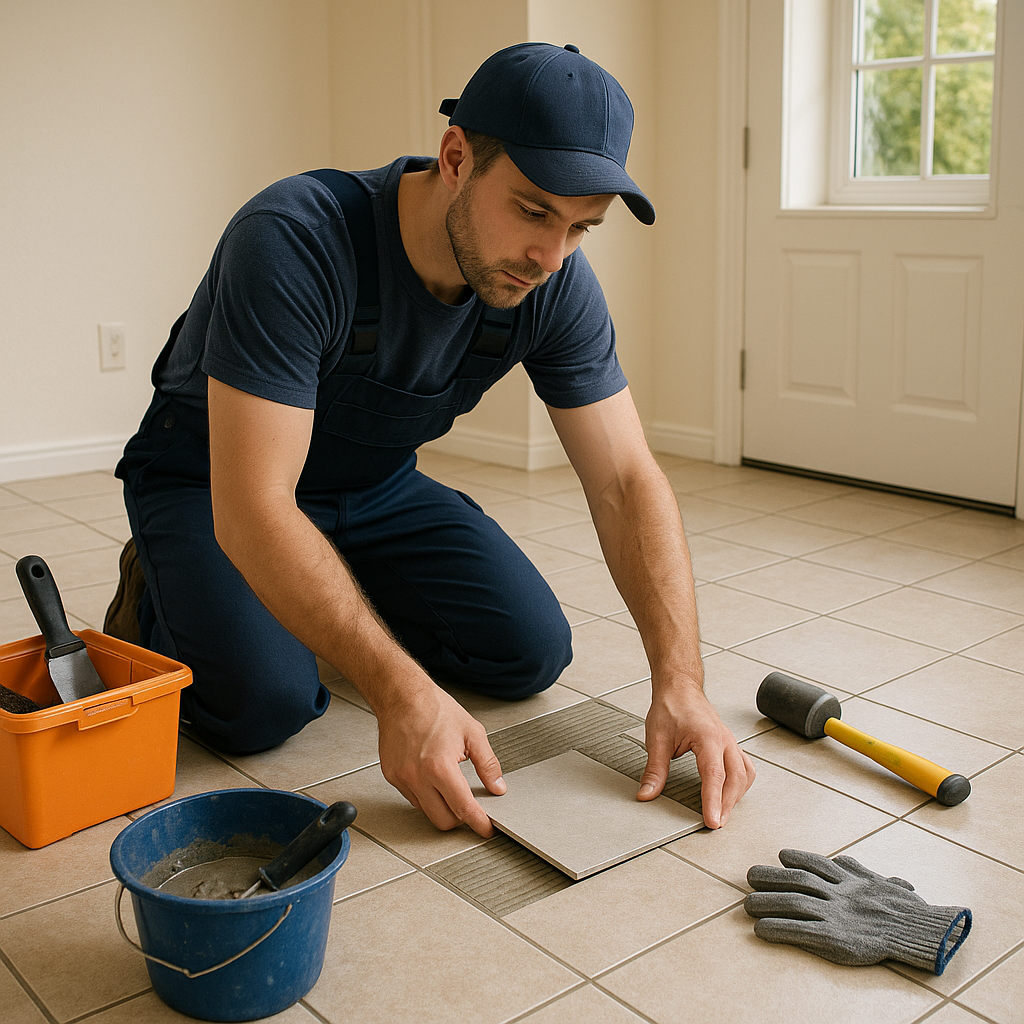 **خدمات صيانة وترميم البلاط للمساحات - مشروع ترميم وصيانة في المنط…