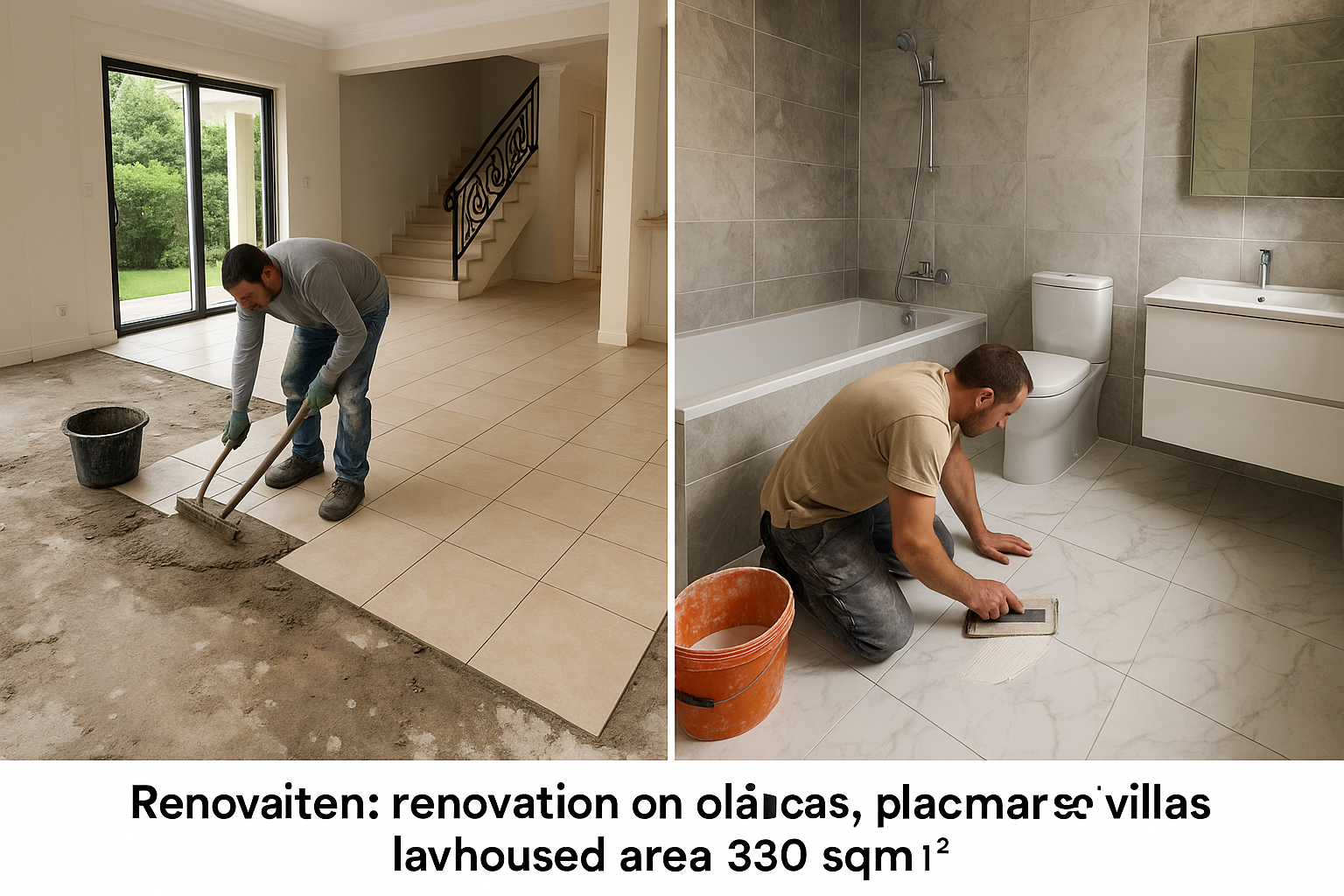 ترميم وتجديد أرضيات وحمامات شاملة - مشروع ترميم وصيانة في المنطقة…