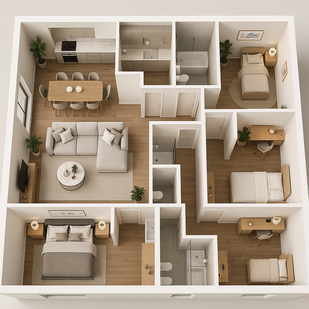 تصميم ديكور شقة مؤلفة من - مشروع ديكور في المنطقة الغربية لدى بواب…