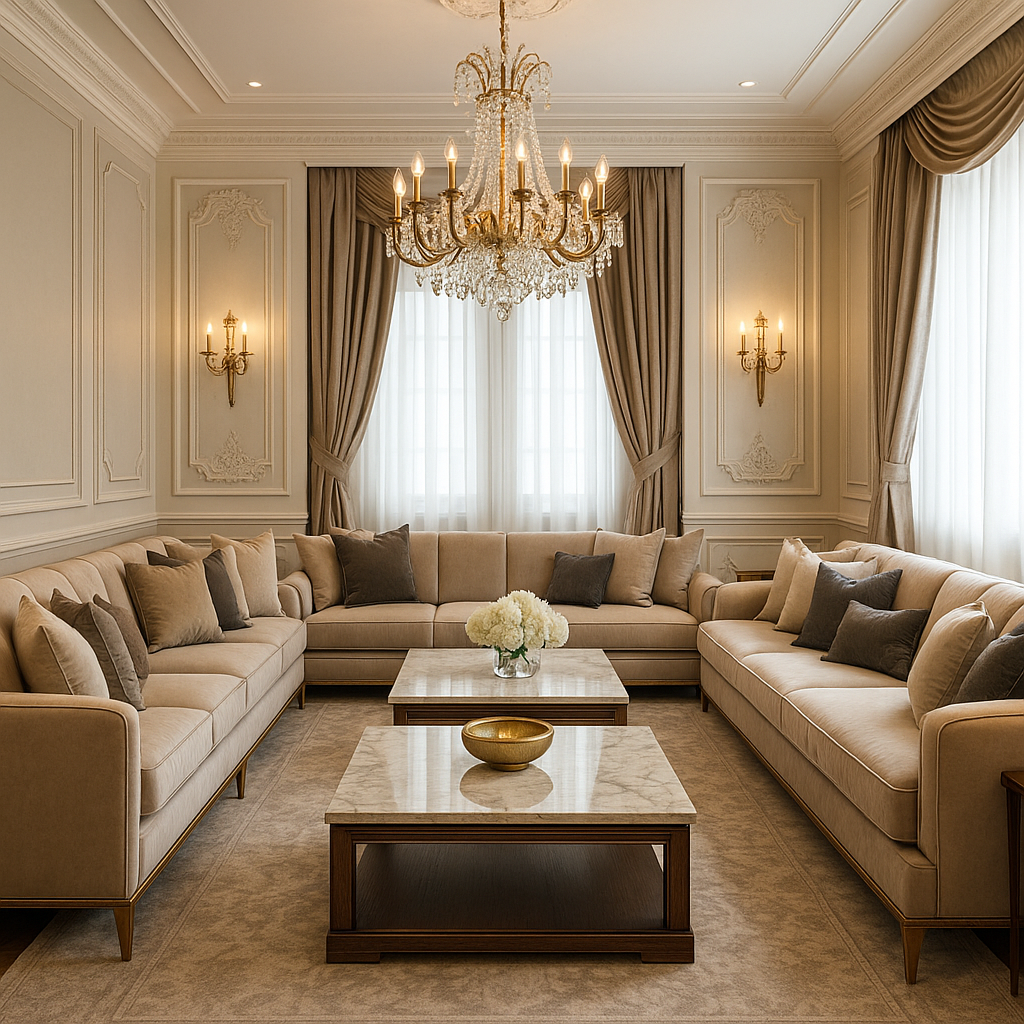 تصميم ديكور فاخر لمجلس فاخر - مشروع ديكور في المنطقة الوسطى لدى بو…