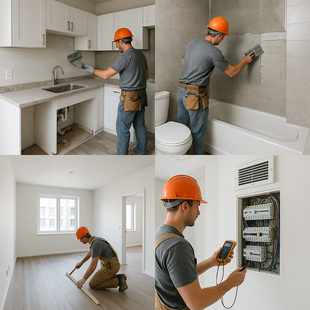 ترميم شامل لشقة: مطبخ، حمامات، - مشروع ترميم وصيانة في المنطقة الو…