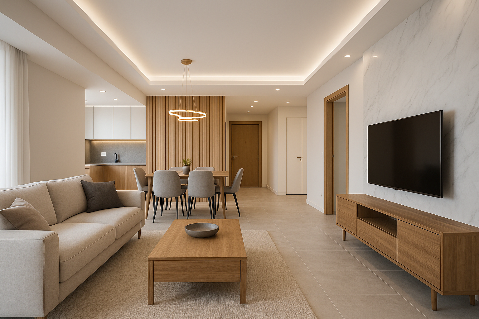 تشطيب داخلي حديث لشقة سكنية - مشروع تشطيب في المنطقة الغربية لدى ب…