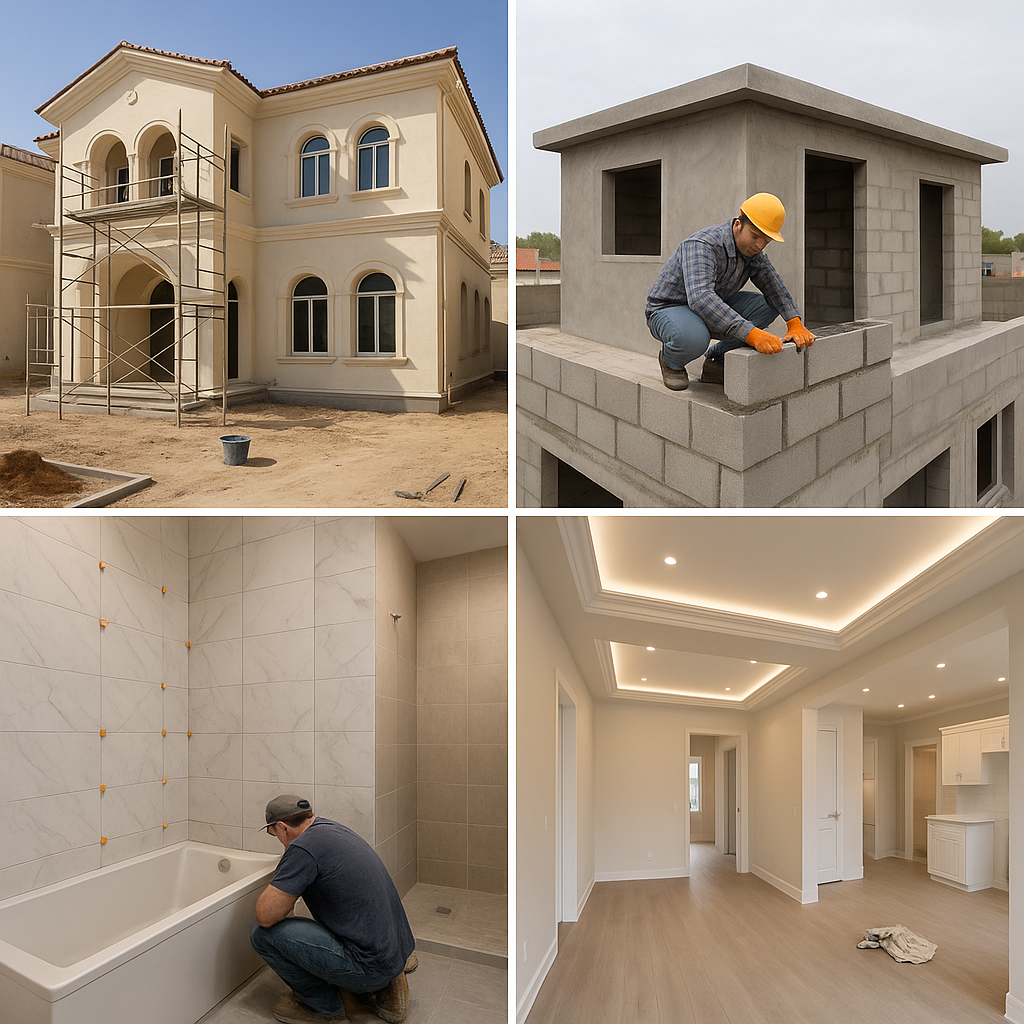 تشطيب فيلا وبناء غرفة بالسطح - مشروع تشطيب في المنطقة الوسطى لدى ب…