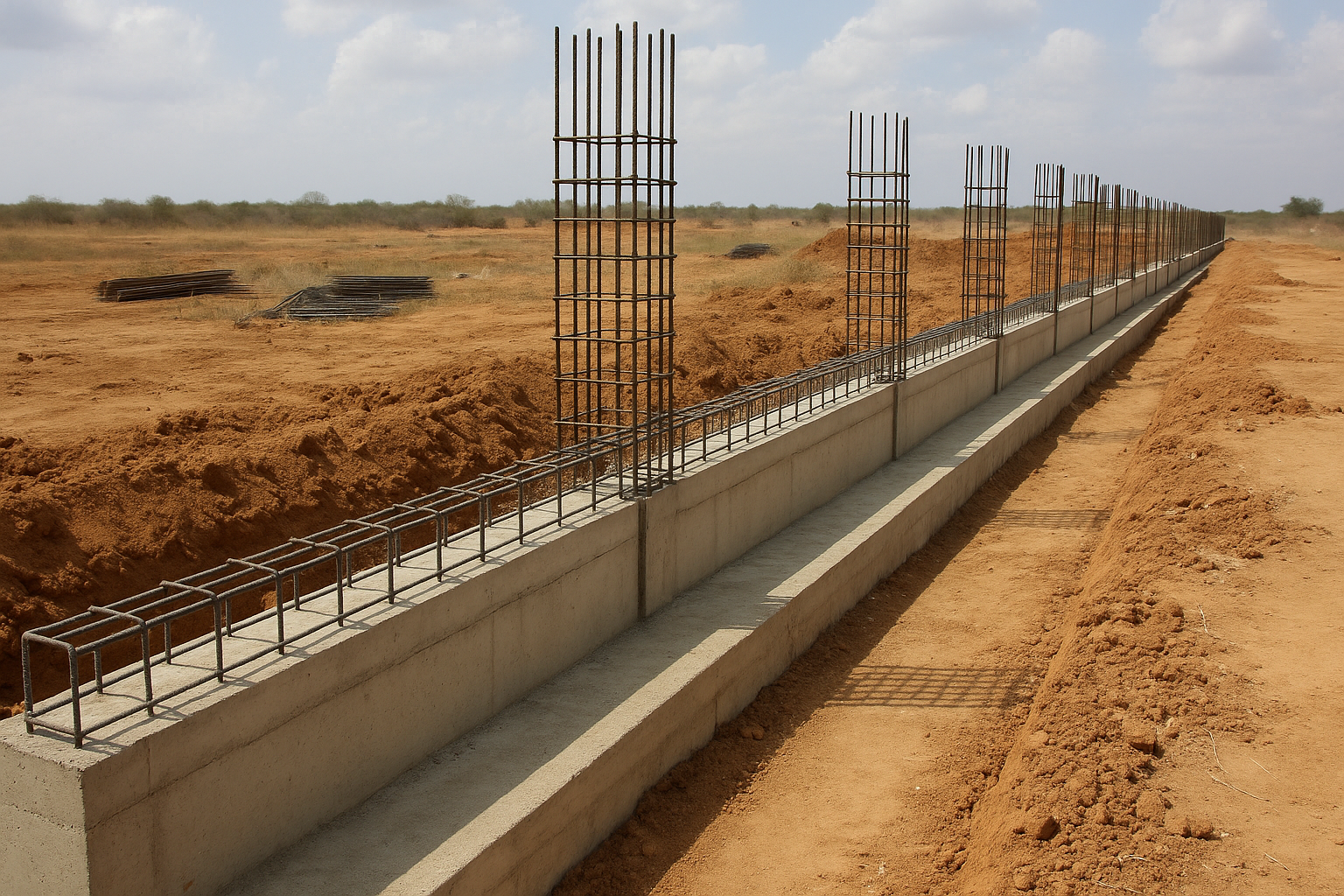 مشروع بناء سور مسلح بطول - مشروع بناء جديد في المنطقة الجنوبية لدى…