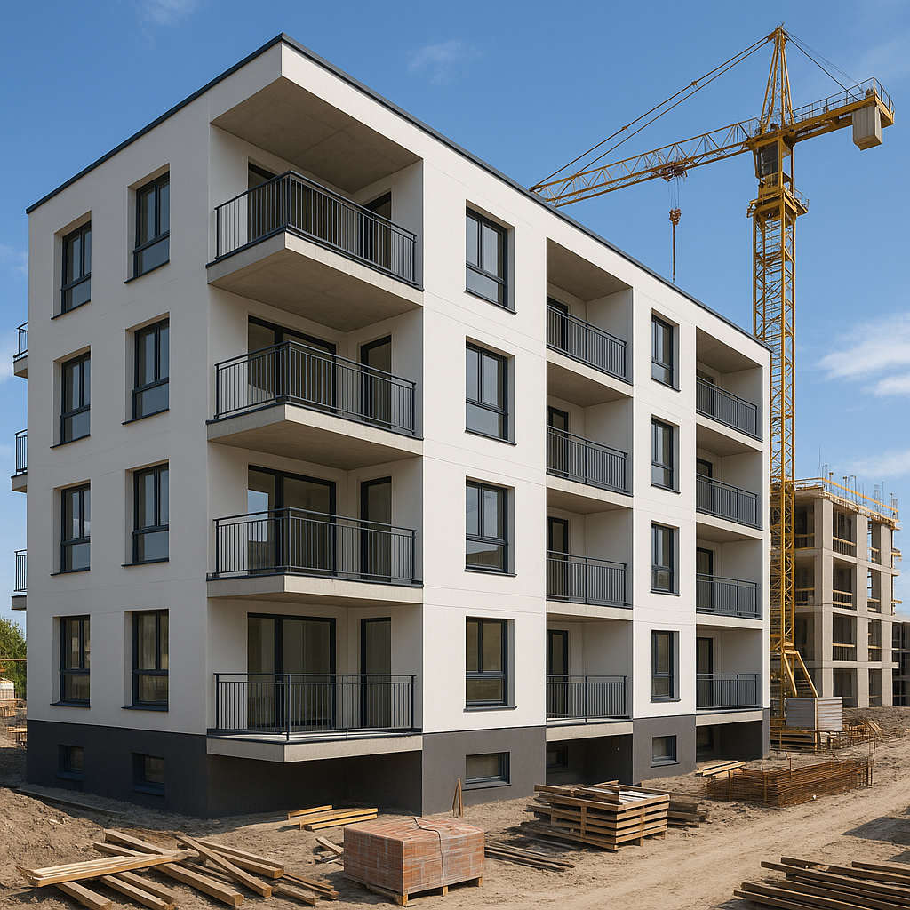 بناء جديد لعمارة شقق سكنية - مشروع بناء جديد في المنطقة الوسطى لدى…