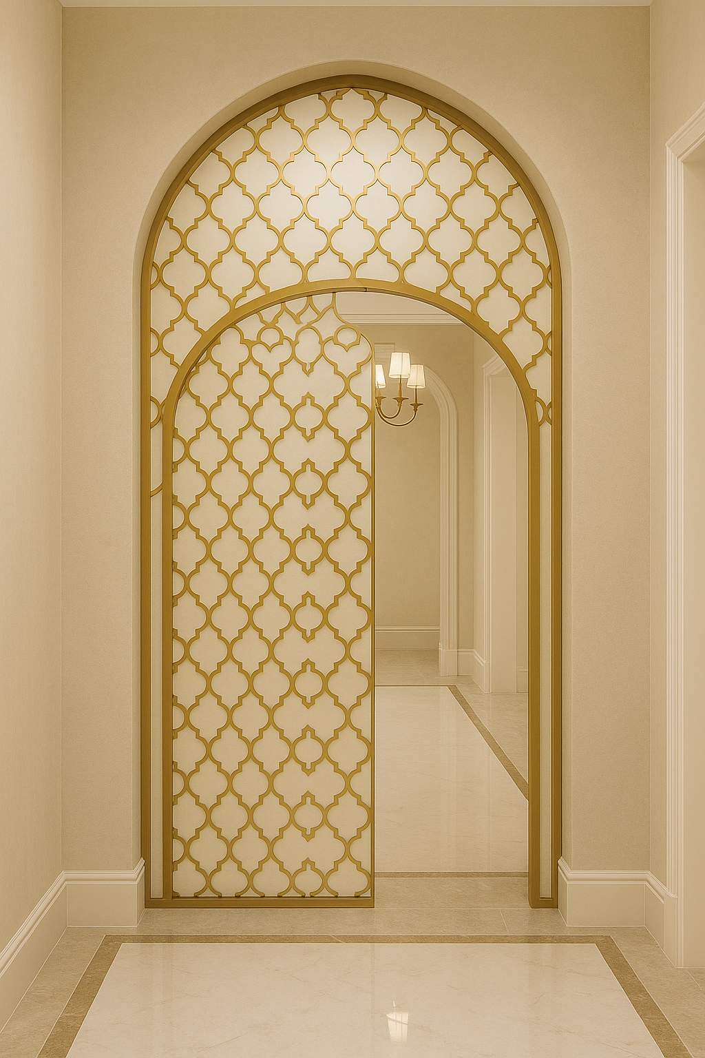 فاصل وديكور شاشة وديكور مدخل - مشروع ديكور في المنطقة الغربية لدى…