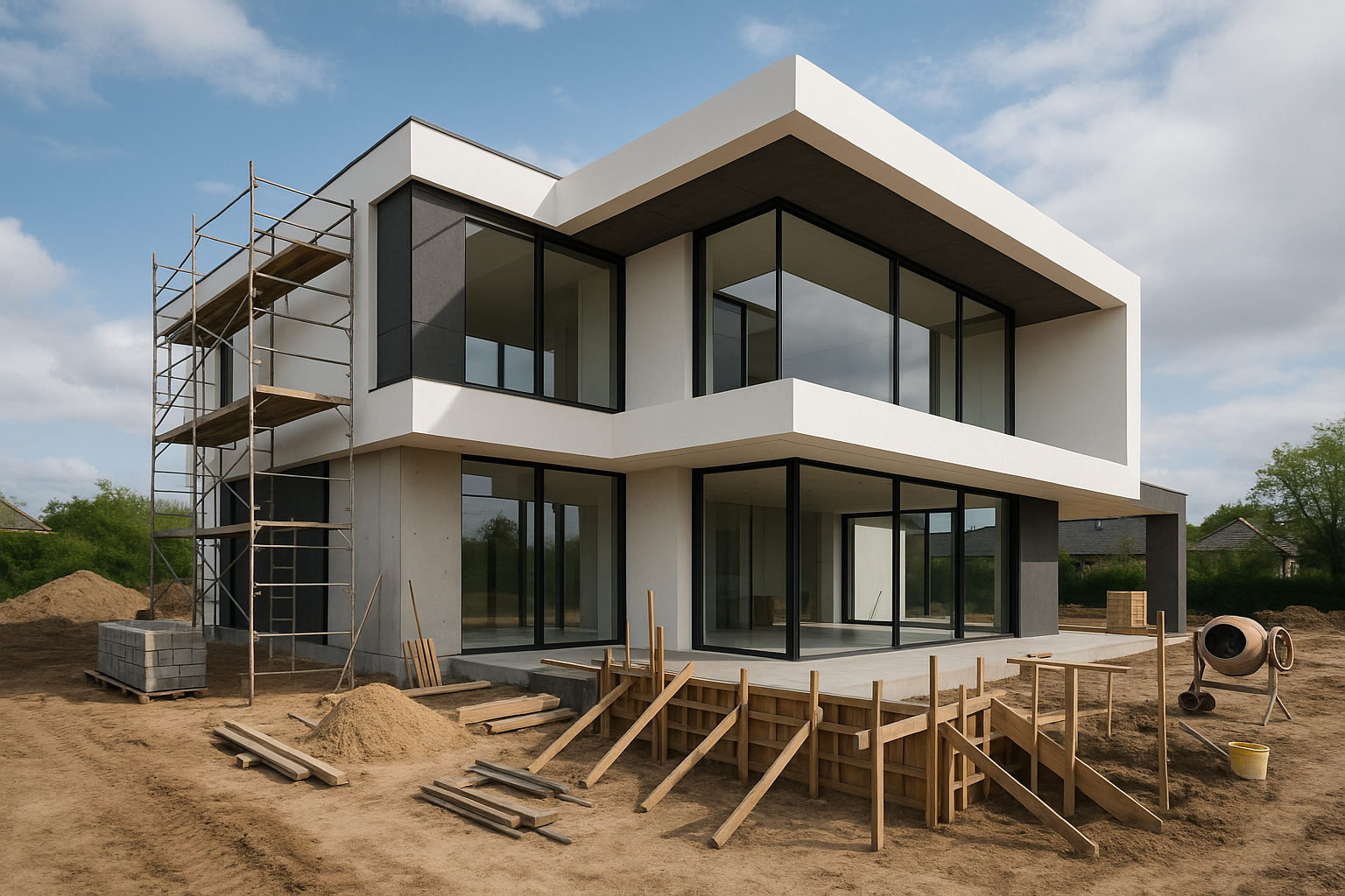 مشروع بناء جديد لفيلا سكنية - مشروع بناء جديد في المنطقة الوسطى لد…