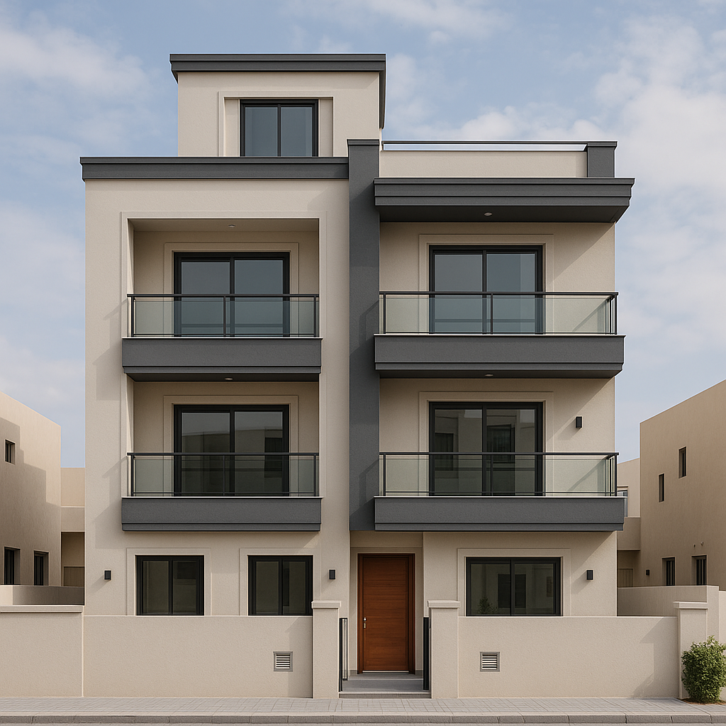 تشطيب حديث لعمارة سكنية من - مشروع تشطيب في المنطقة الغربية لدى بو…