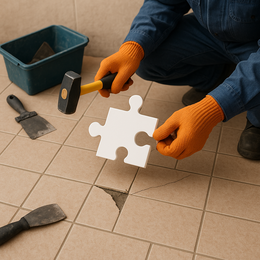 "حلول مبتكرة لمشاكل البلاط في - مشروع ترميم وصيانة في المنطقة الغر…