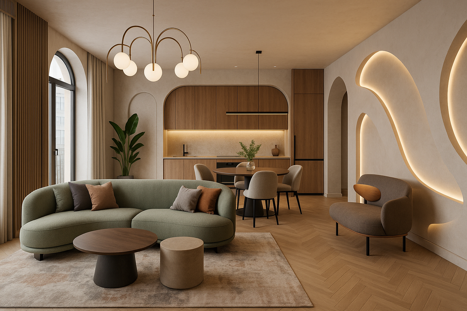 تصميم ديكور مبتكر لشقة سكنية - مشروع ديكور في المنطقة الغربية لدى…