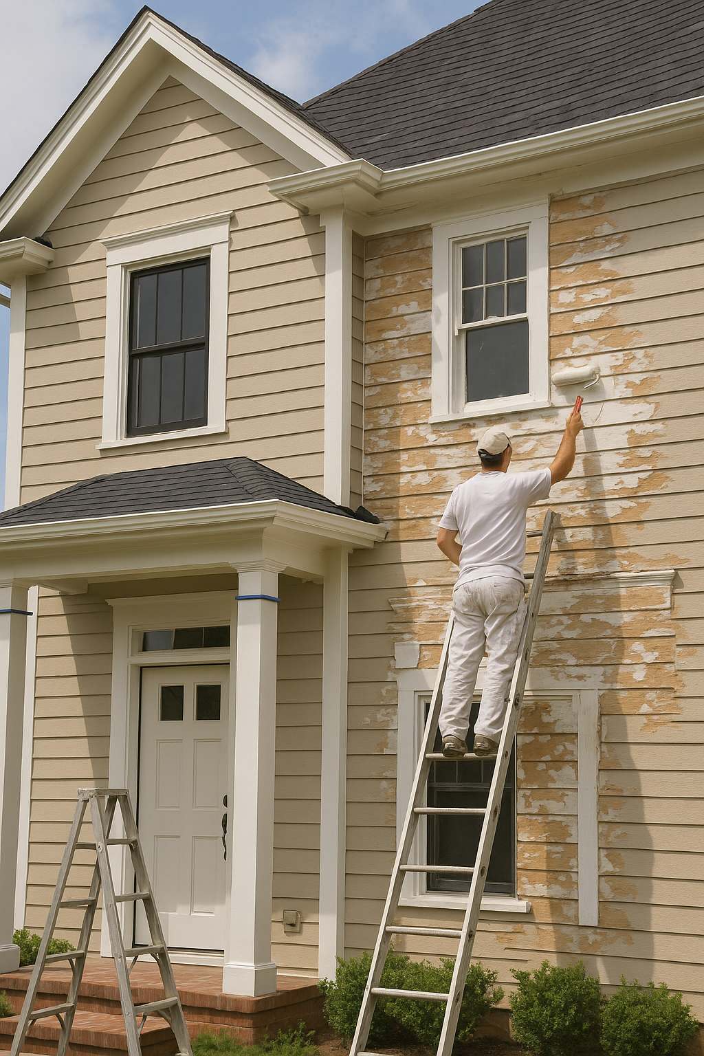 دهان خارجي للأعمال الترميمية لمنزل - مشروع ترميم وصيانة في المنطق…