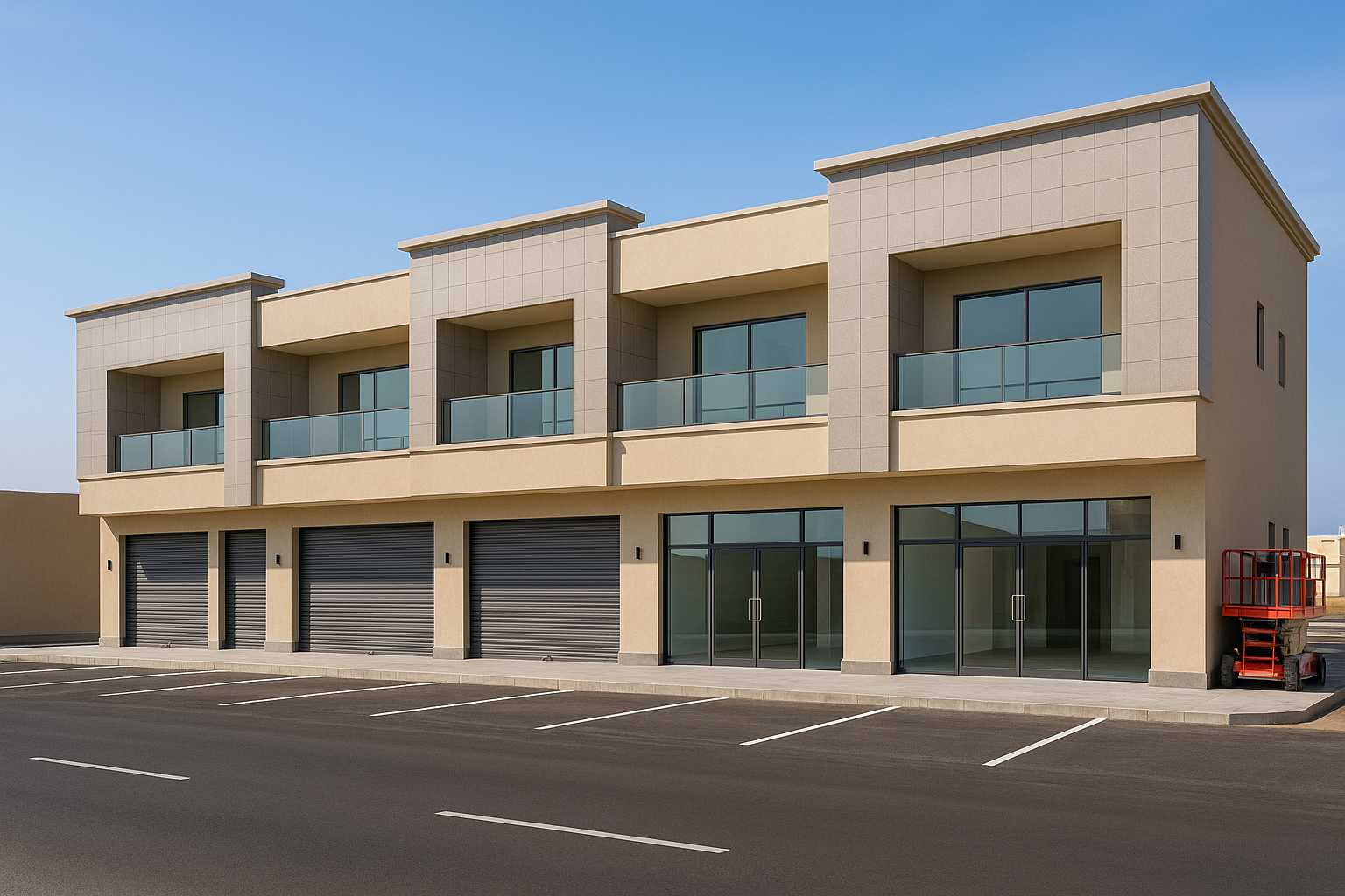 تطوير واجهة تجارية حديثة في - مشروع بناء جديد في المنطقة الغربية ل…