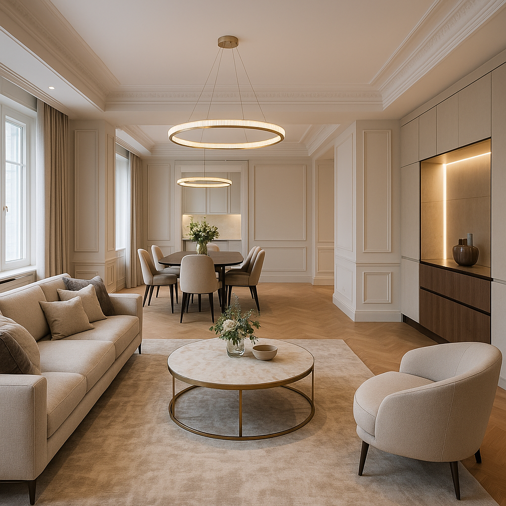 تصميم وتنفيذ ديكورات شقة عرض - مشروع ديكور في المنطقة الغربية لدى…