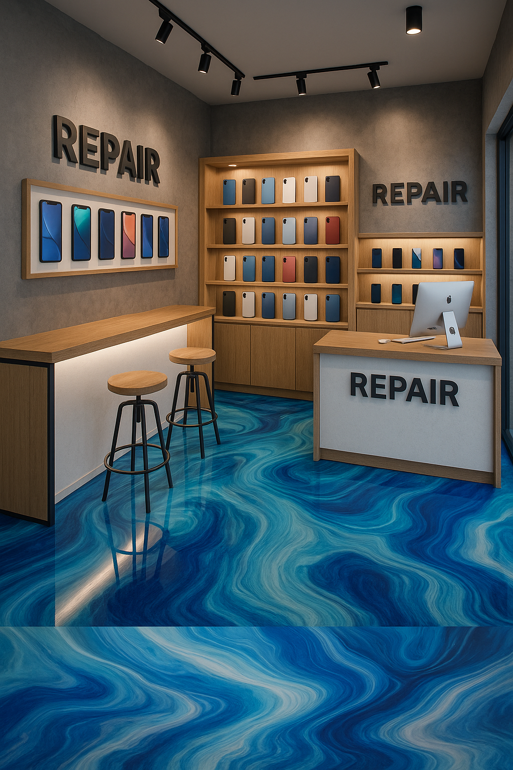 "تصميم ديكور مبتكر لمحل صيانة - مشروع ديكور في المنطقة الشرقية لدى…