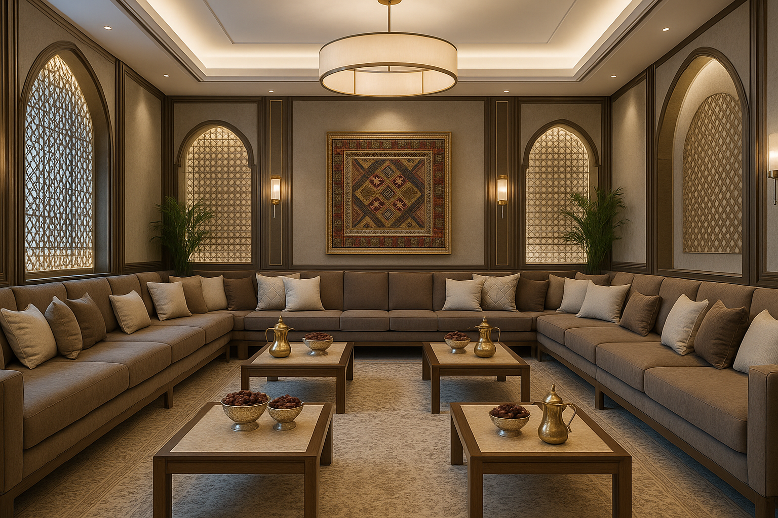 مجلس رجال فاخر بتصميم ديكور - مشروع ديكور في المنطقة الشرقية لدى ب…