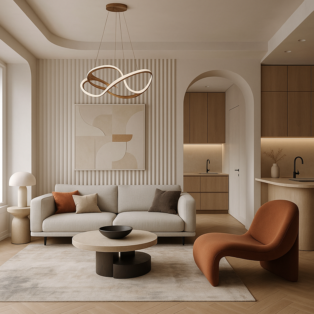 تصميم ديكور داخلي مبتكر لشقة - مشروع ديكور في المنطقة الوسطى لدى ب…