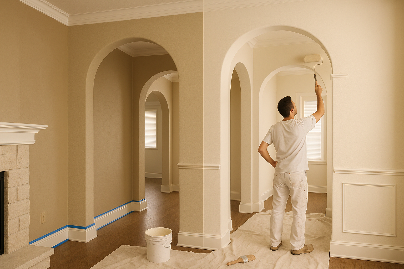 تحويل الديكور وتجديد الطلاء لإضفاء - مشروع ترميم وصيانة في المنطق…