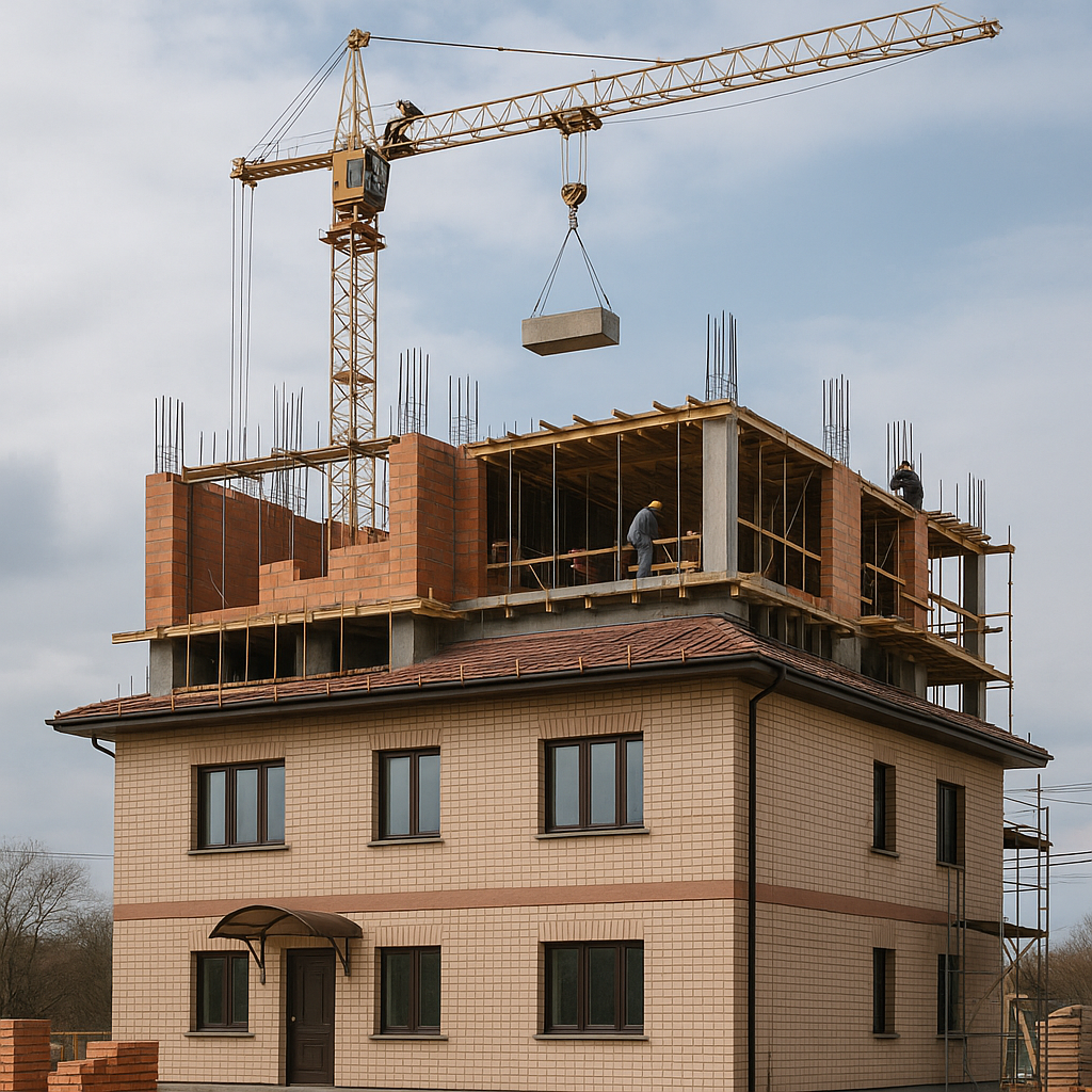 بناء دور جديد لعمارة سكنية - مشروع بناء جديد في المنطقة الوسطى لدى…