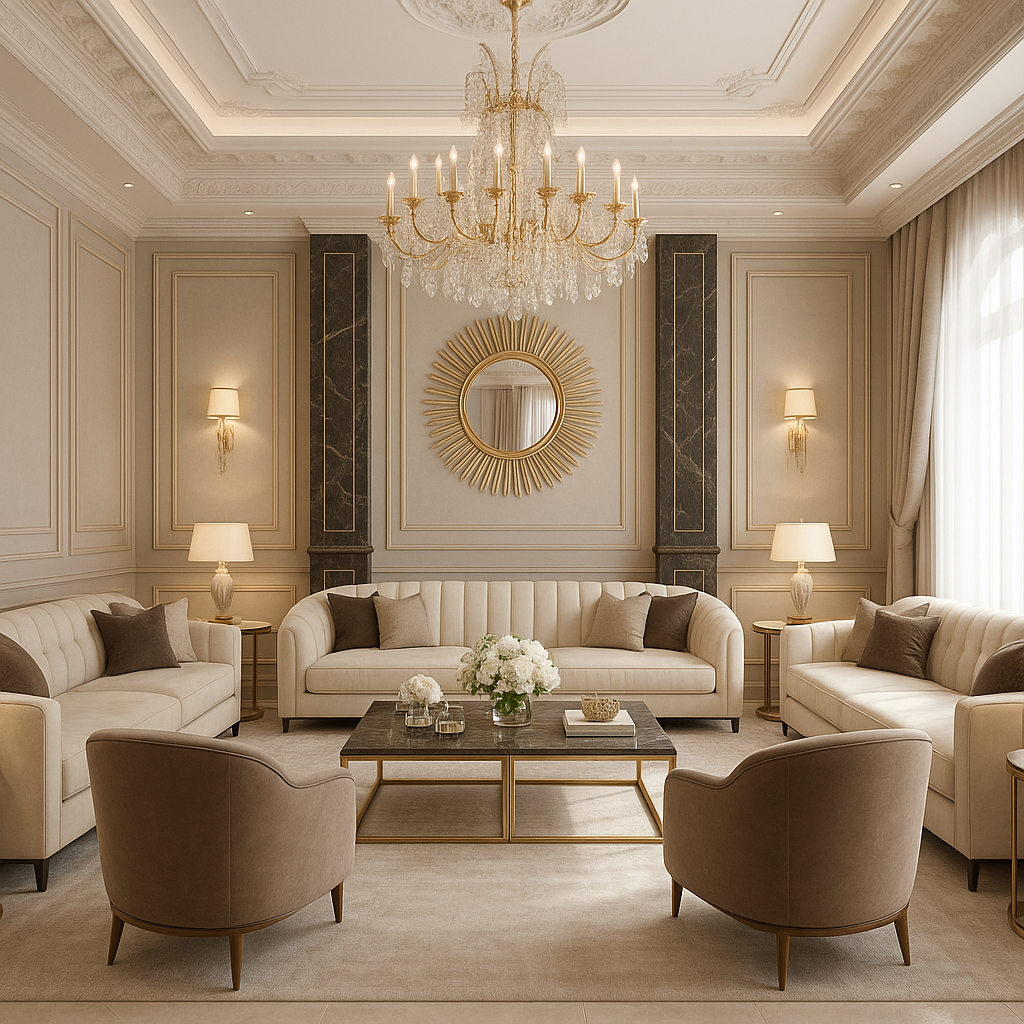 تصميم ديكور فاخر لصالة ومجلس - مشروع ديكور في المنطقة الشرقية لدى…