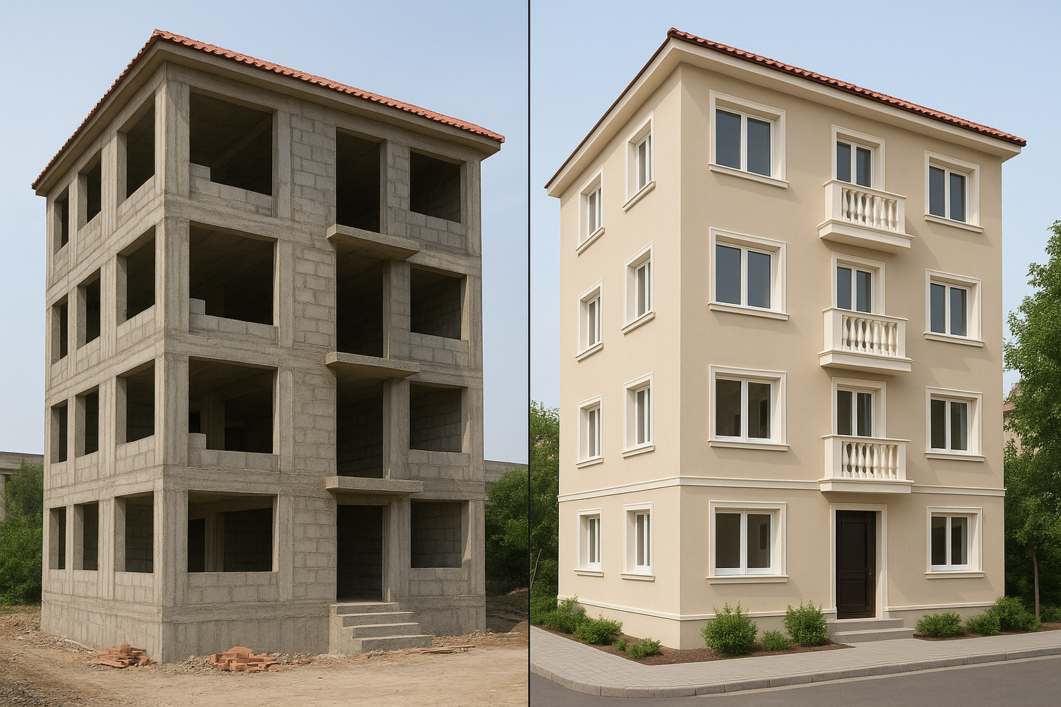 تشطيب شامل لعمارة صغيرة من - مشروع تشطيب في المنطقة الجنوبية لدى ب…