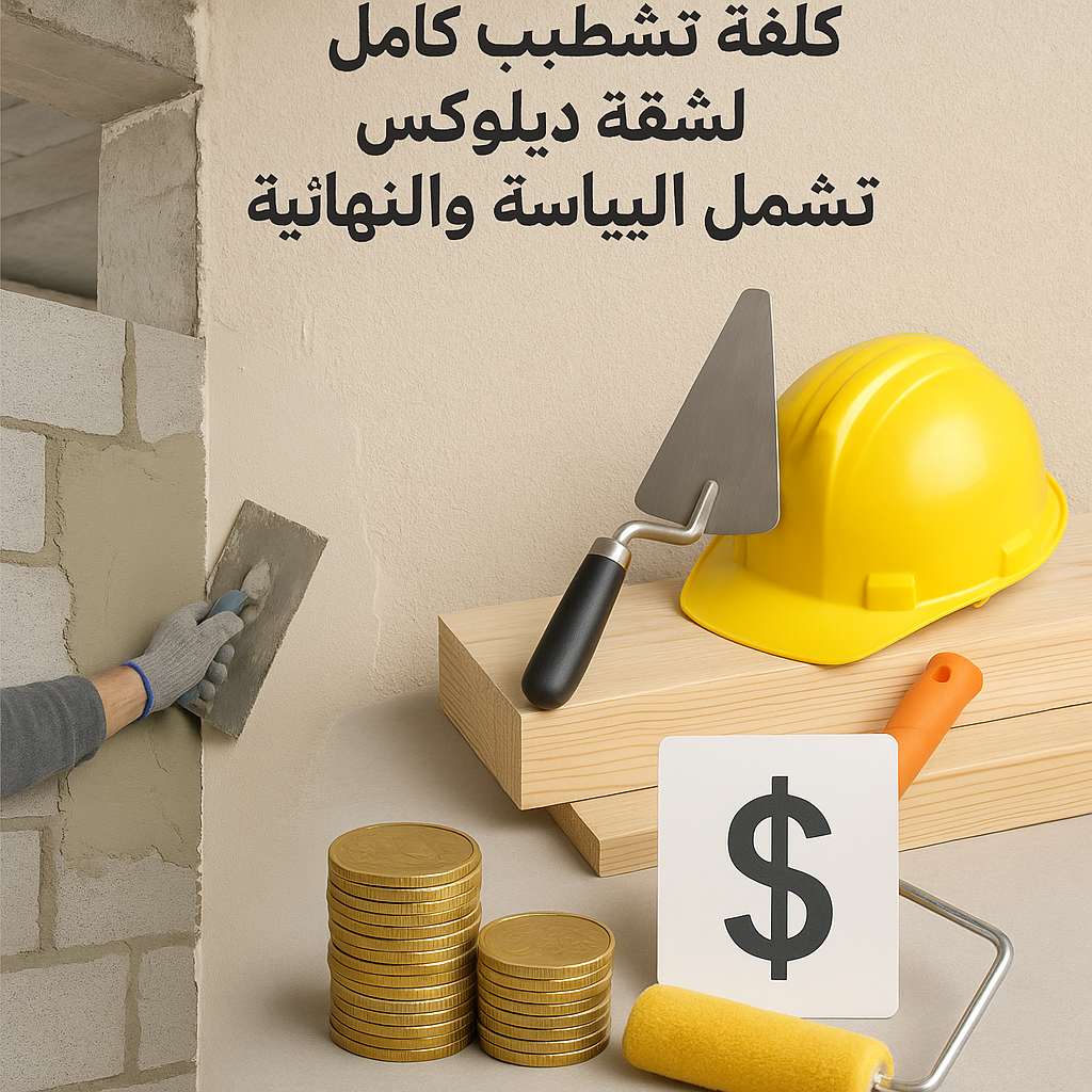 تكلفة تشطيب كامل لشقة ديلوكس - مشروع تشطيب في المنطقة الشرقية لدى…