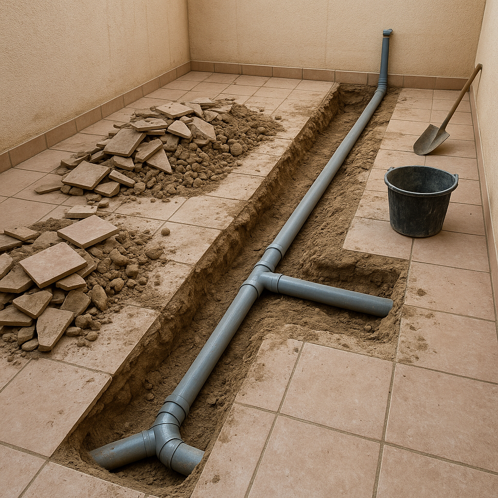 "مشروع إزالة بلاط وربط تمديدات - مشروع ترميم وصيانة في المنطقة الو…