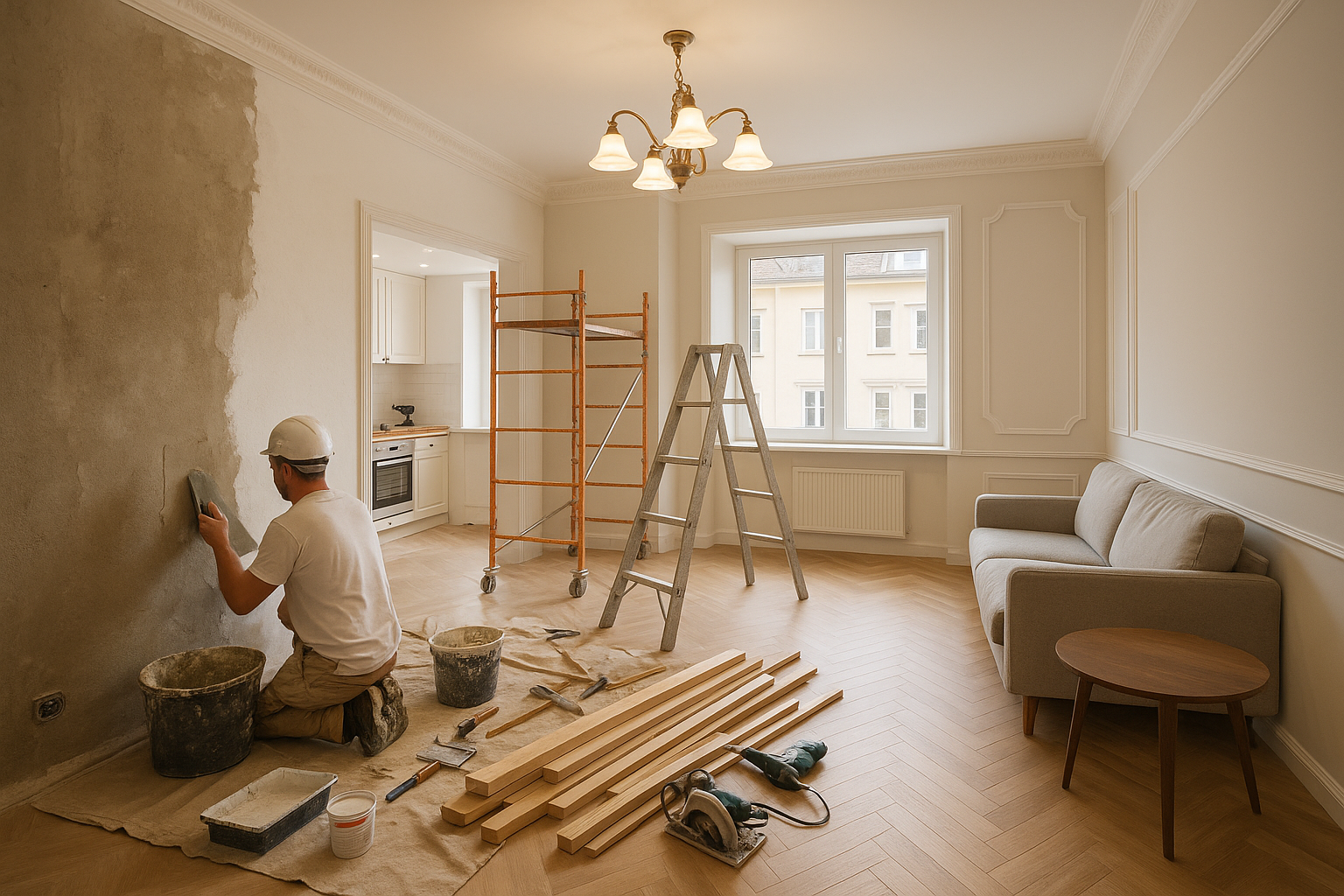 ترميم كامل لشقة مع تنفيذ - مشروع تشطيب في المنطقة الوسطى لدى بوابا…