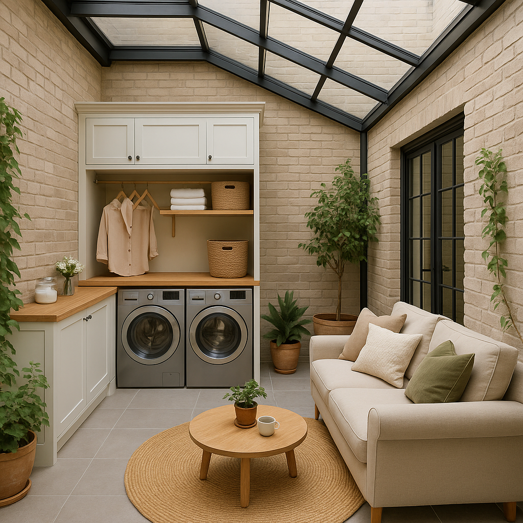 تحويل الفناء الداخلي إلى غرفة - مشروع ديكور في المنطقة الوسطى لدى…