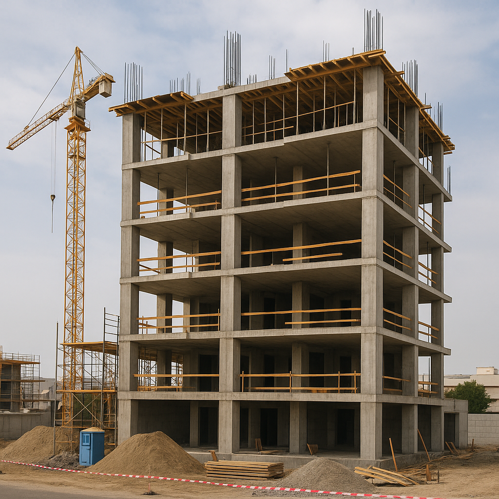 مشروع بناء خمسة أدوار وملحق - مشروع بناء جديد في المنطقة الغربية ل…