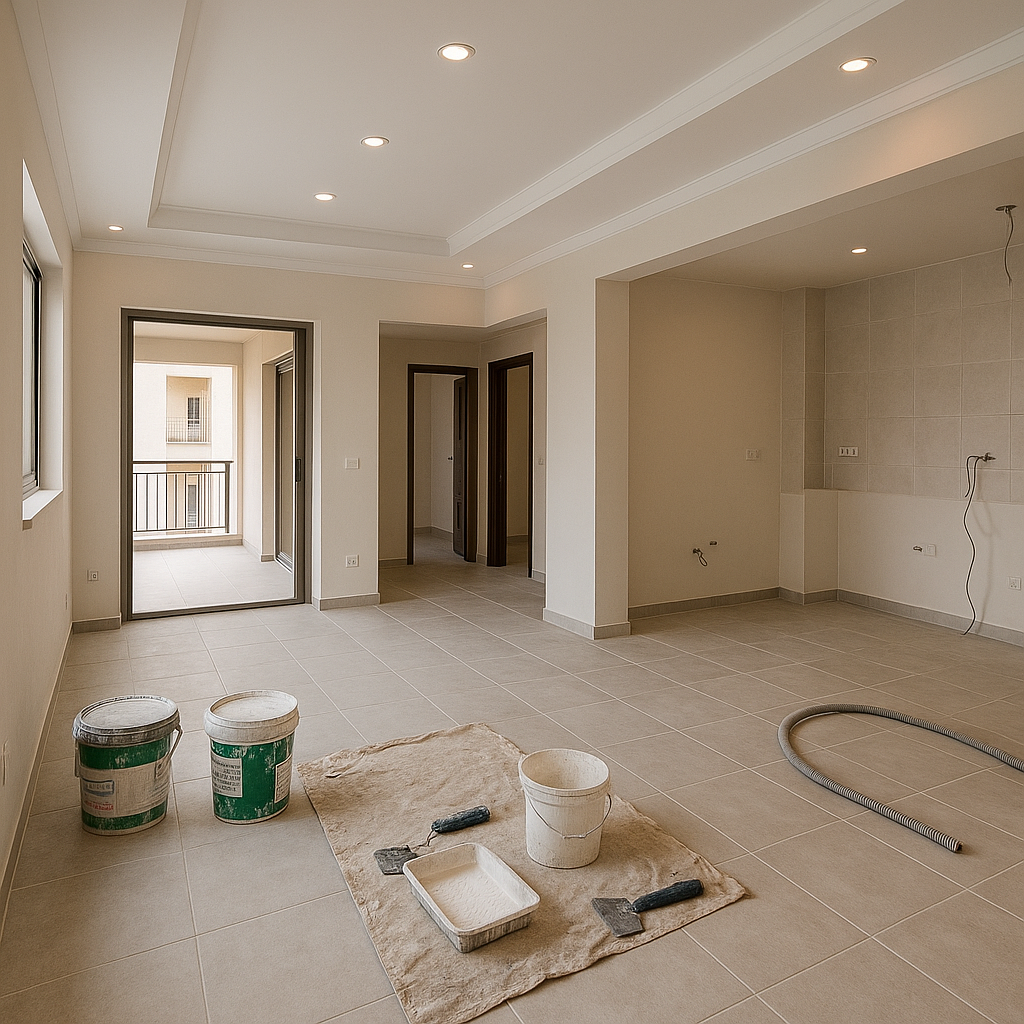 مشروع تشطيب كامل لشقة بعد - مشروع تشطيب في المنطقة الوسطى لدى بواب…