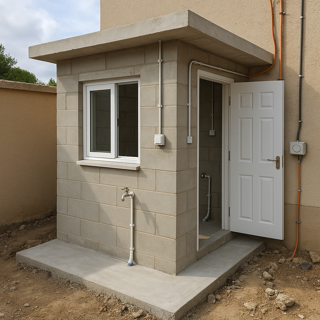 بناء غرفة حارس جديدة بكامل - مشروع بناء جديد في المنطقة الوسطى لدى…