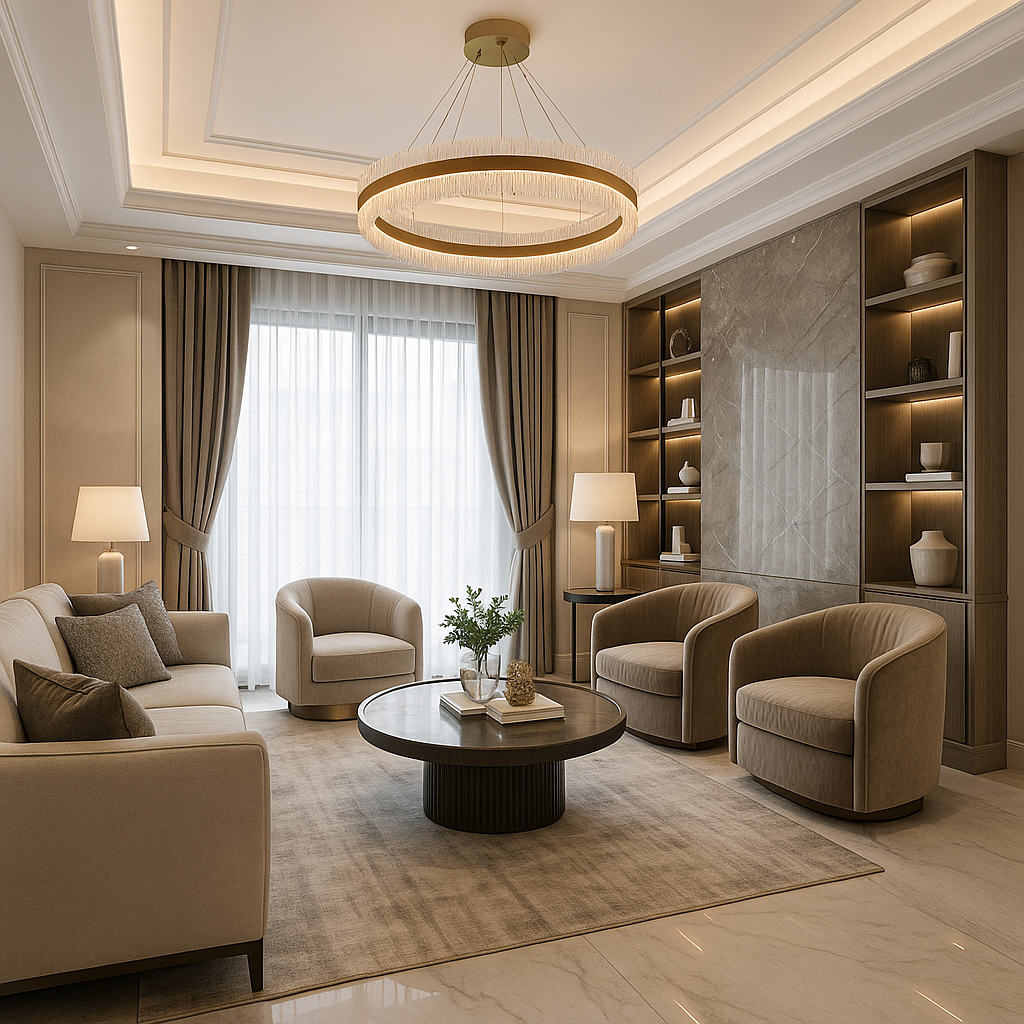 مشروع تصميم ديكور داخلي فاخر - مشروع ديكور في المنطقة الوسطى لدى ب…