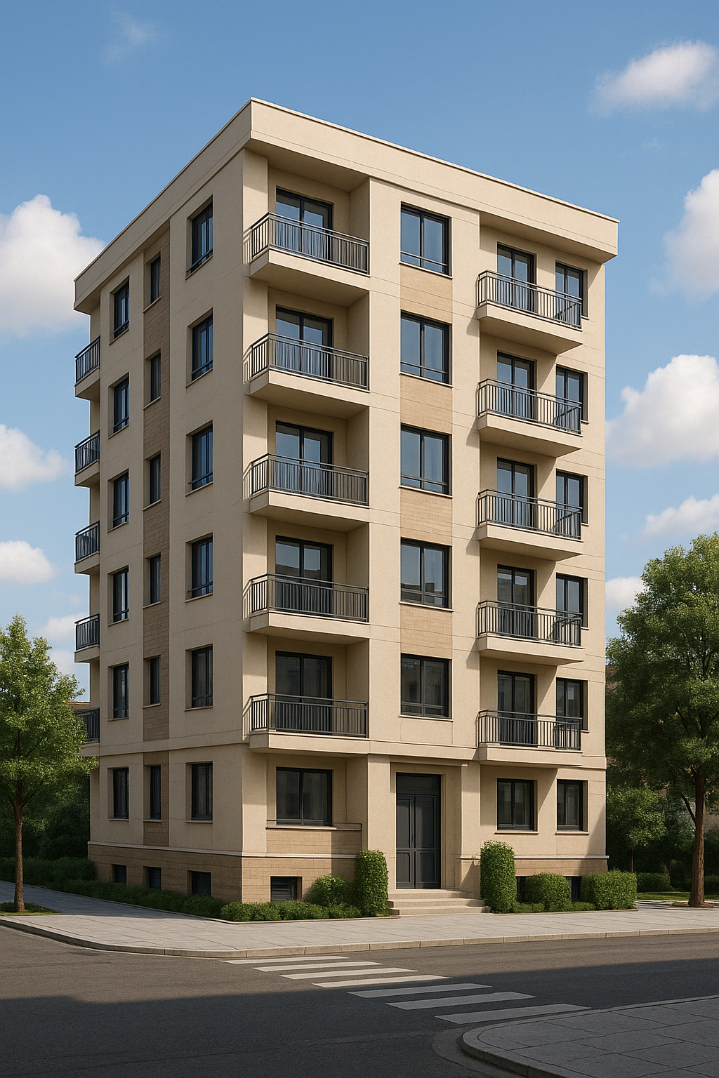 عنوان المشروع: تصميم وبناء عمارة - مشروع بناء جديد في المنطقة الغر…