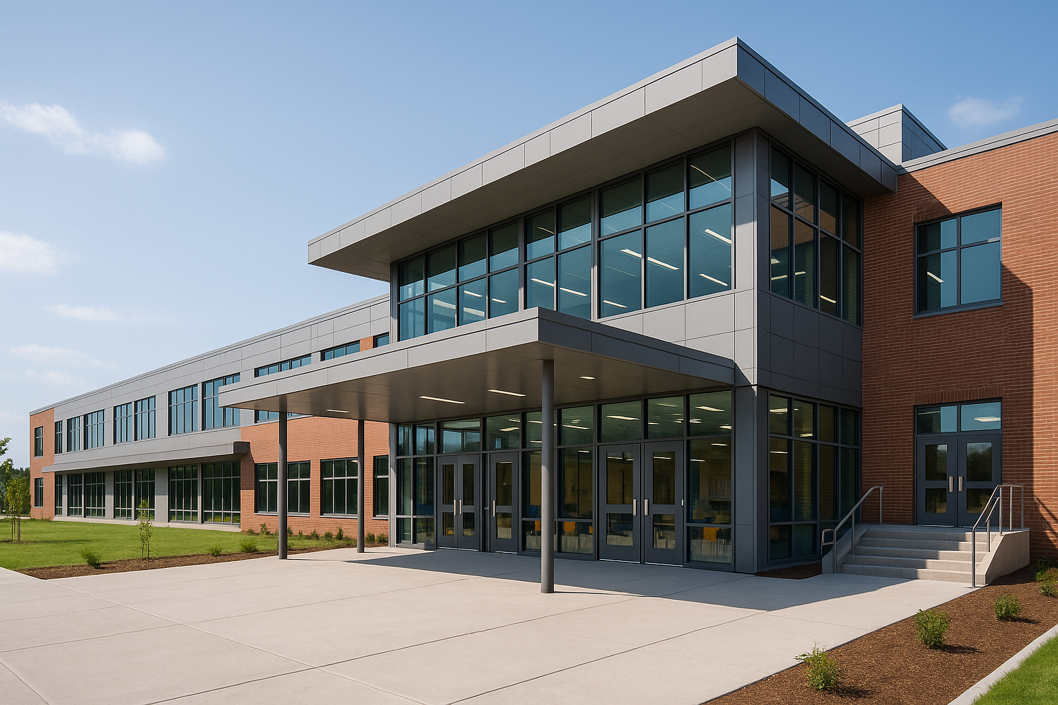 بناء مدرسة حديثة بتصميم متطور - مشروع بناء جديد في المنطقة الوسطى…