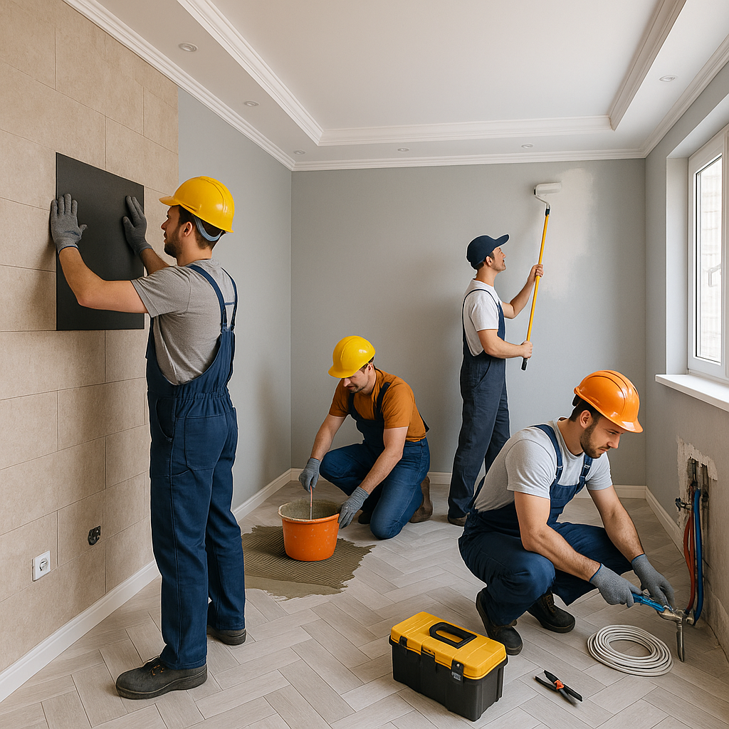 تشطيب شقة متكامل: ديكور، تبليط، - مشروع تشطيب في المنطقة الوسطى لد…