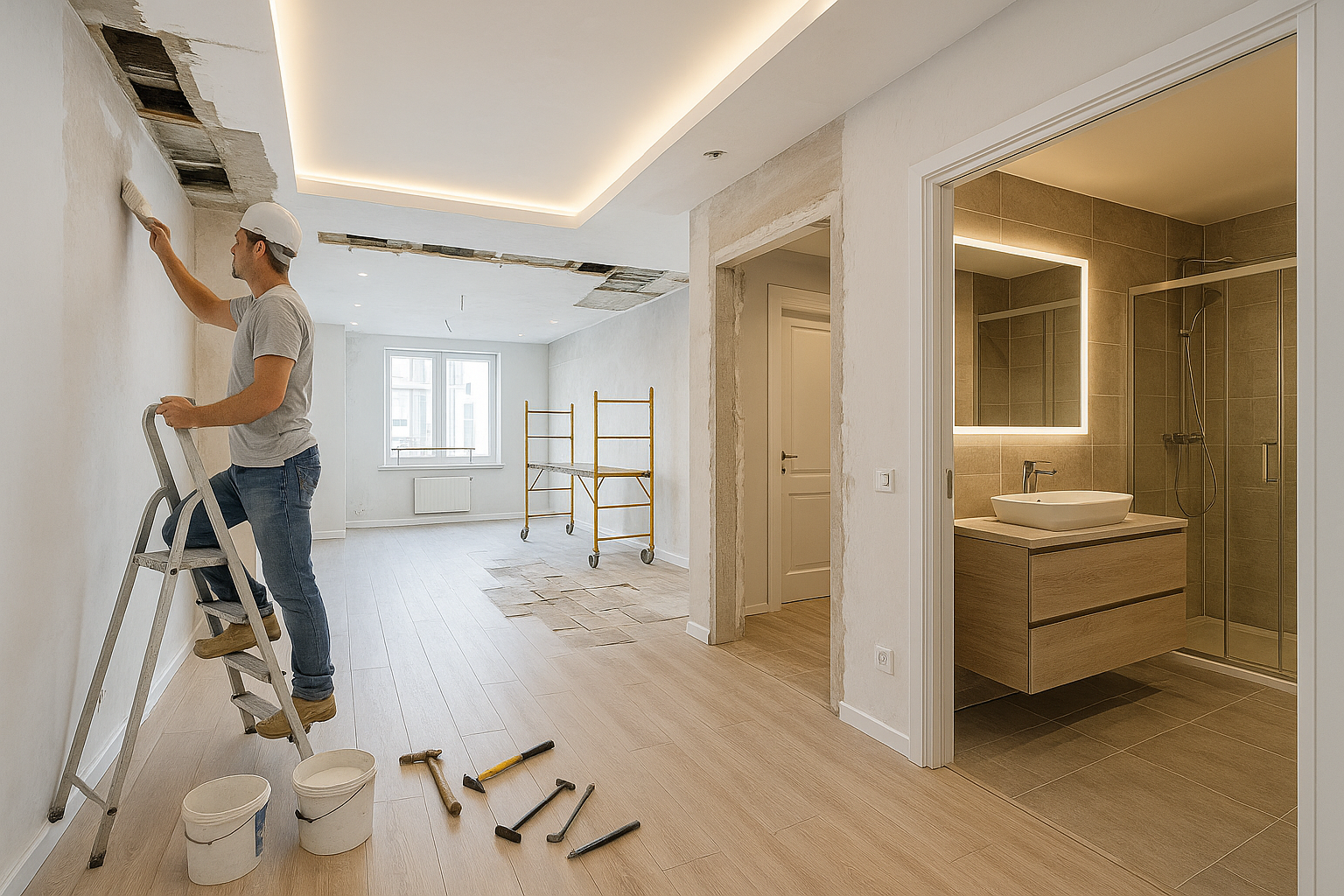 ترميم وتجديد شامل للديكور الداخلي - مشروع ترميم وصيانة في المنطقة…